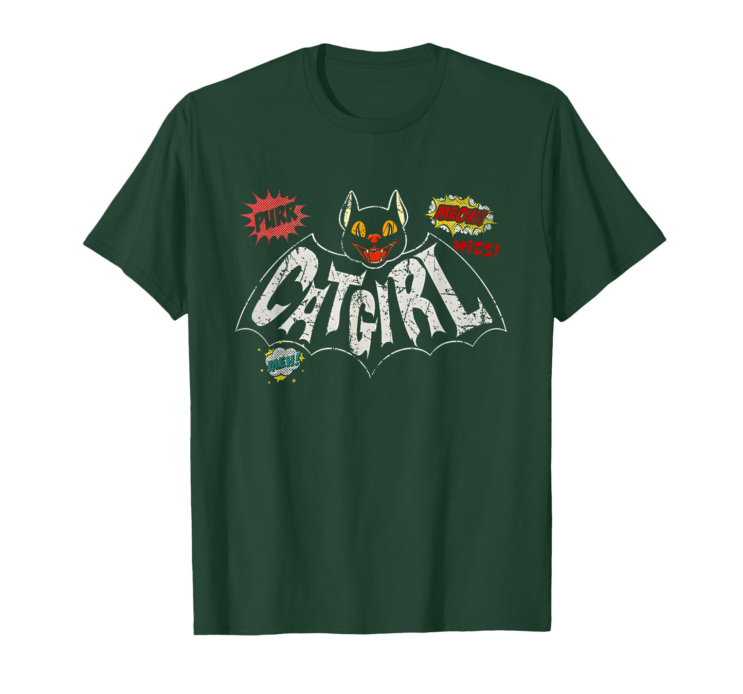 Funny Trending Shirt Catgirl Vintage Rockabilly T-Shirt - Unisex-Adults, Black, Small, Short Sleeve, Crew Neck, Polyester, T-Shirt, Novelty-T-Shirts