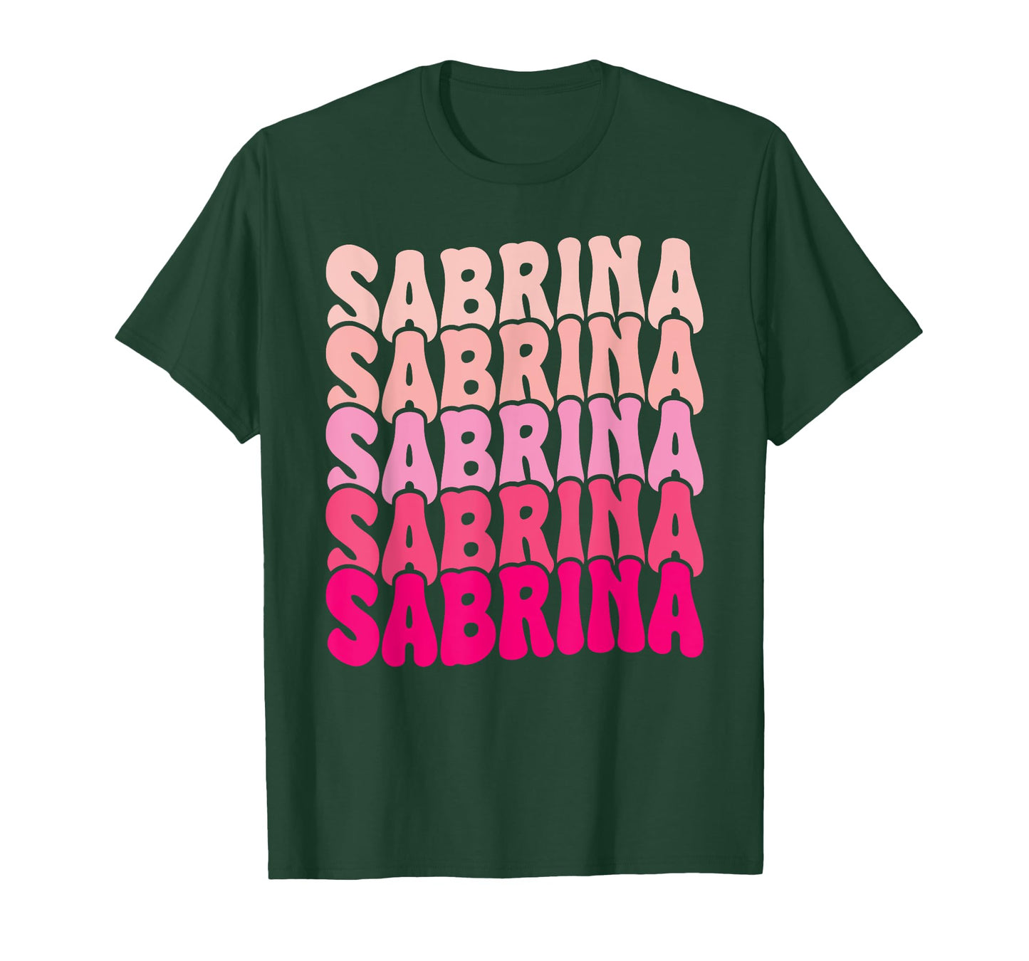 Personalized Name Sabrina I Love Sabrina Groovy 80's T-Shirt