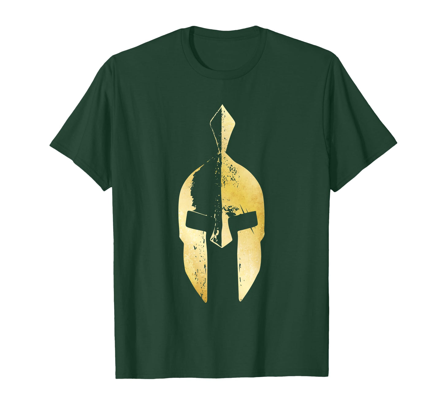Spartan Gold Helmet Gym Sparta Gladiator Symbol T-Shirt