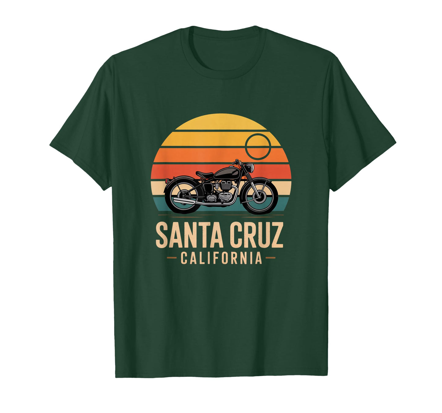 Vintage Motorcycle Outfit | Santa Cruz Retro Bike T-Shirt