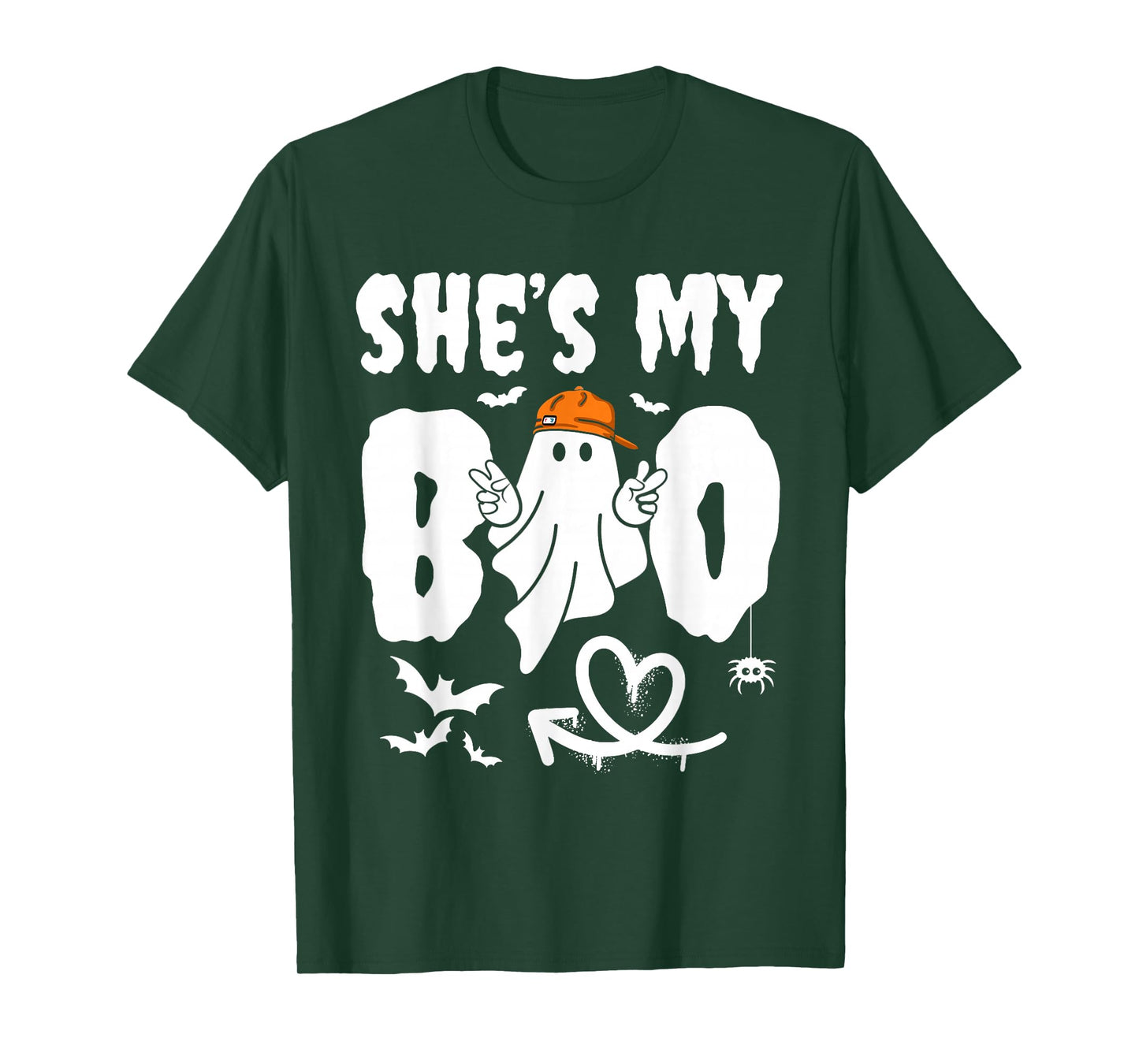 Funny Halloween Ghost Matching Couples Shes My Boo Boyfriend T-Shirt