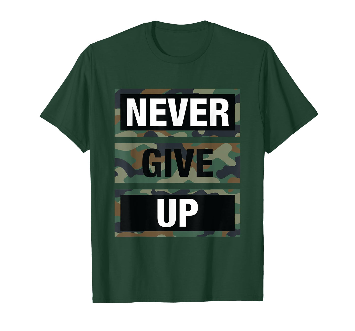 Bahaa's Tee Don't Give Up Illustration Quotes Novelty Graphic Designs T-Shirt