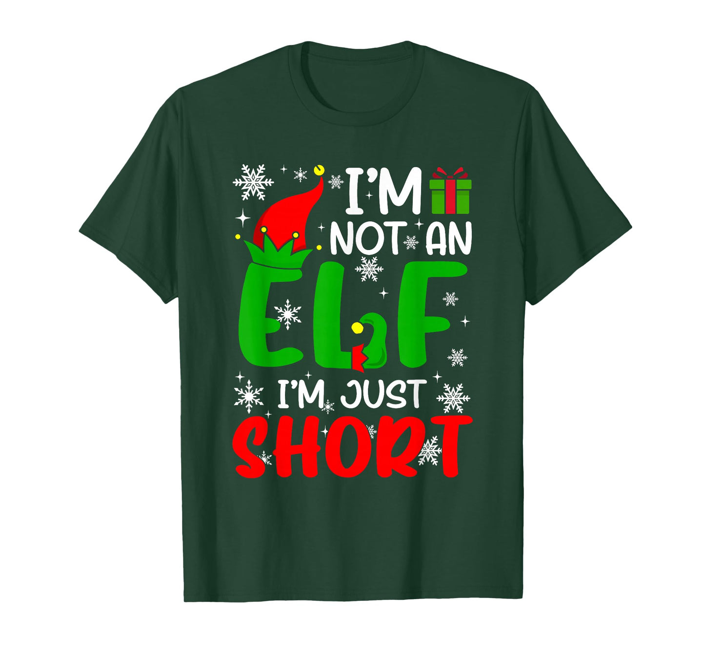 Im Not an Elf Just Short Funny Christmas Humor Joke ELF Meme T-Shirt