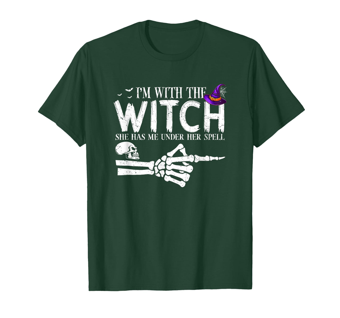 I'm with The Witch Funny Halloween Couple Costume Party T-Shirt