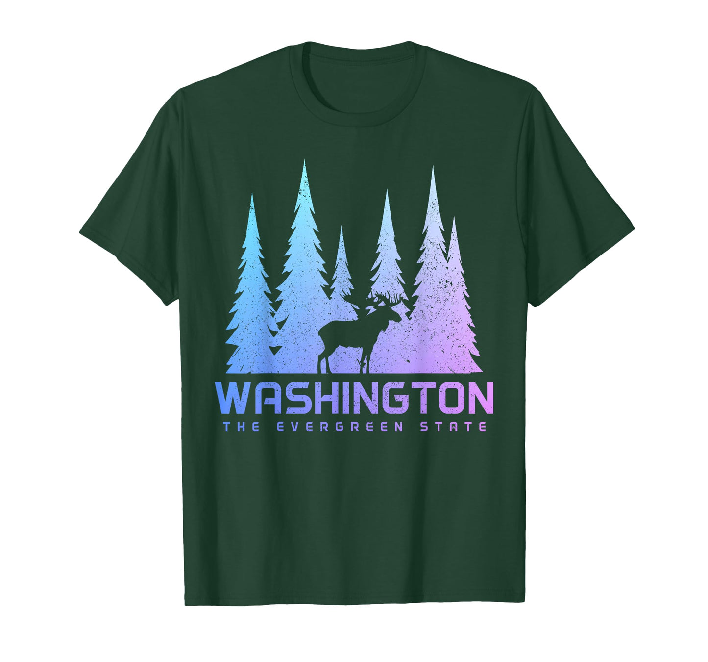 Washington The Evergreen State Moose Nature Lover T-Shirt