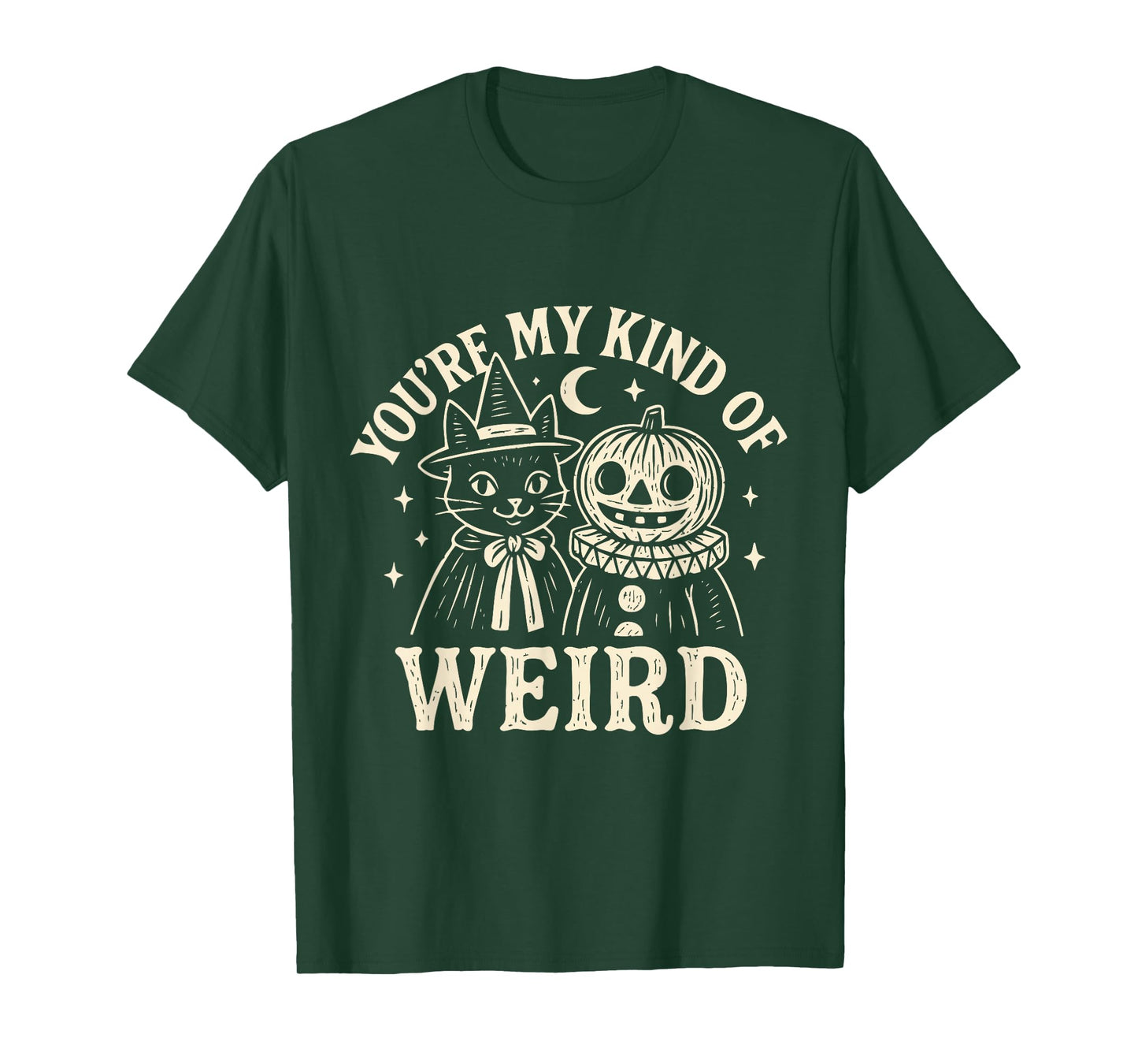Halloween Black Cute Cat Pumpkin Creepy Weird Spooky T-Shirt
