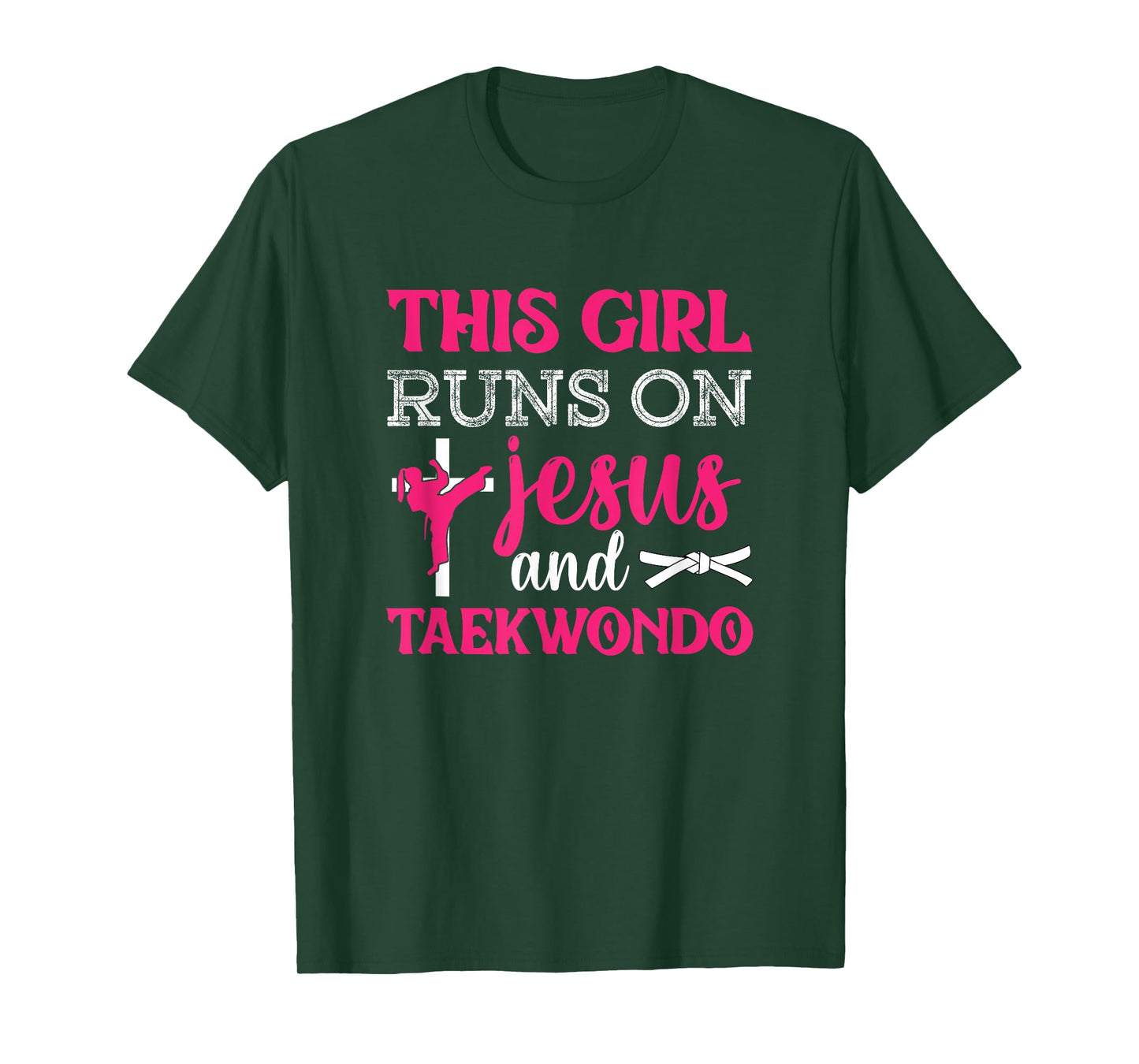 This Girl Jesus Taekwondo Woman Religion Karate T-Shirt