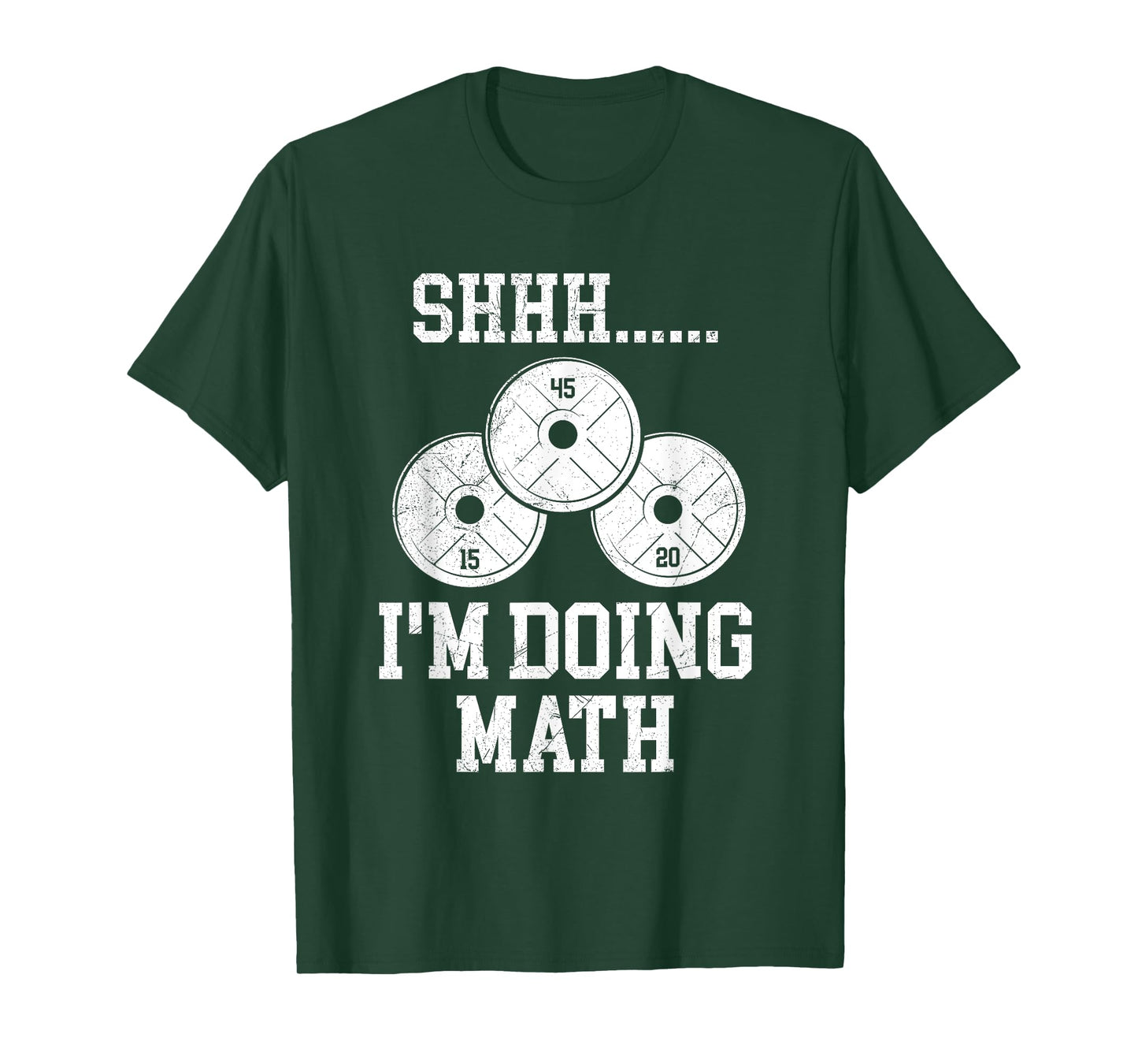 Shhh I'm Doing Math Funny Gym Powerlifting Squat Lifting T-Shirt