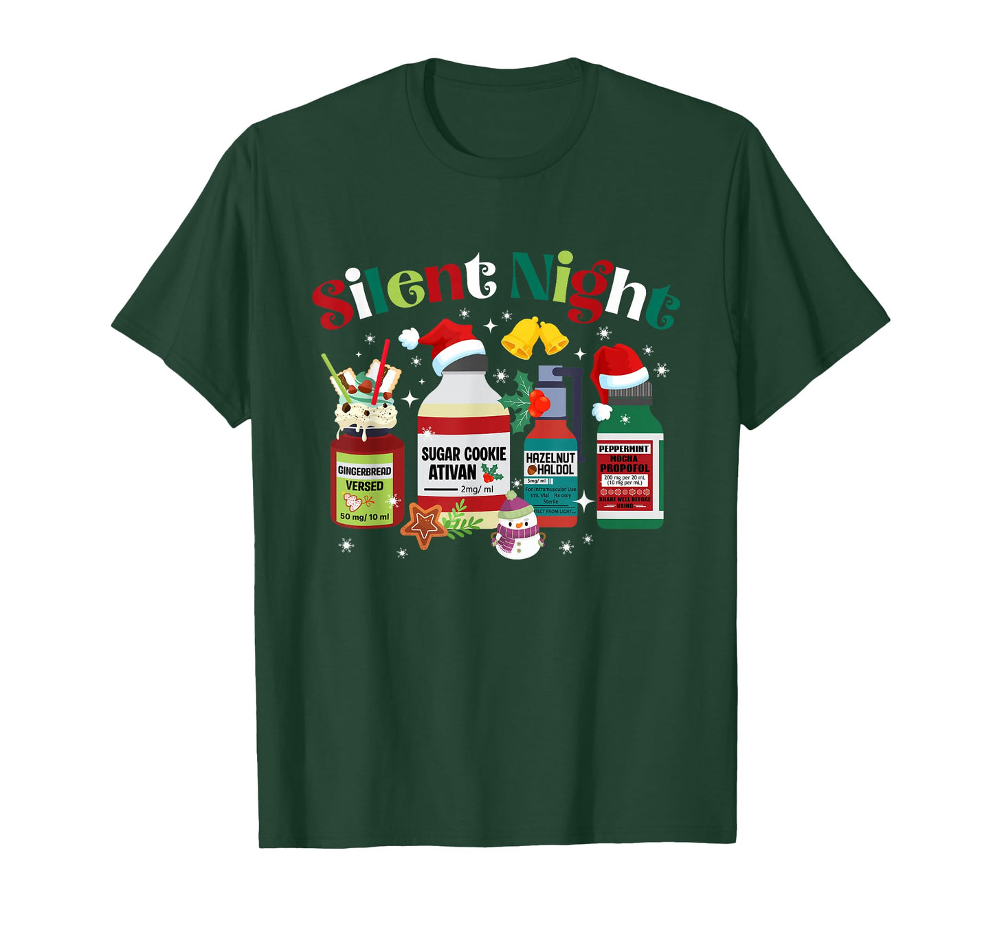 Retro Propofol Nurse Medical Christmas ICU RN ER Nurse Scrub T-Shirt