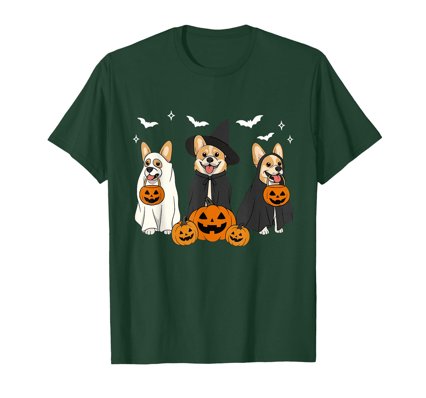 Witch Corgi Halloween Corgi Ghost Corgi Dog Mom Dog Lover T-Shirt