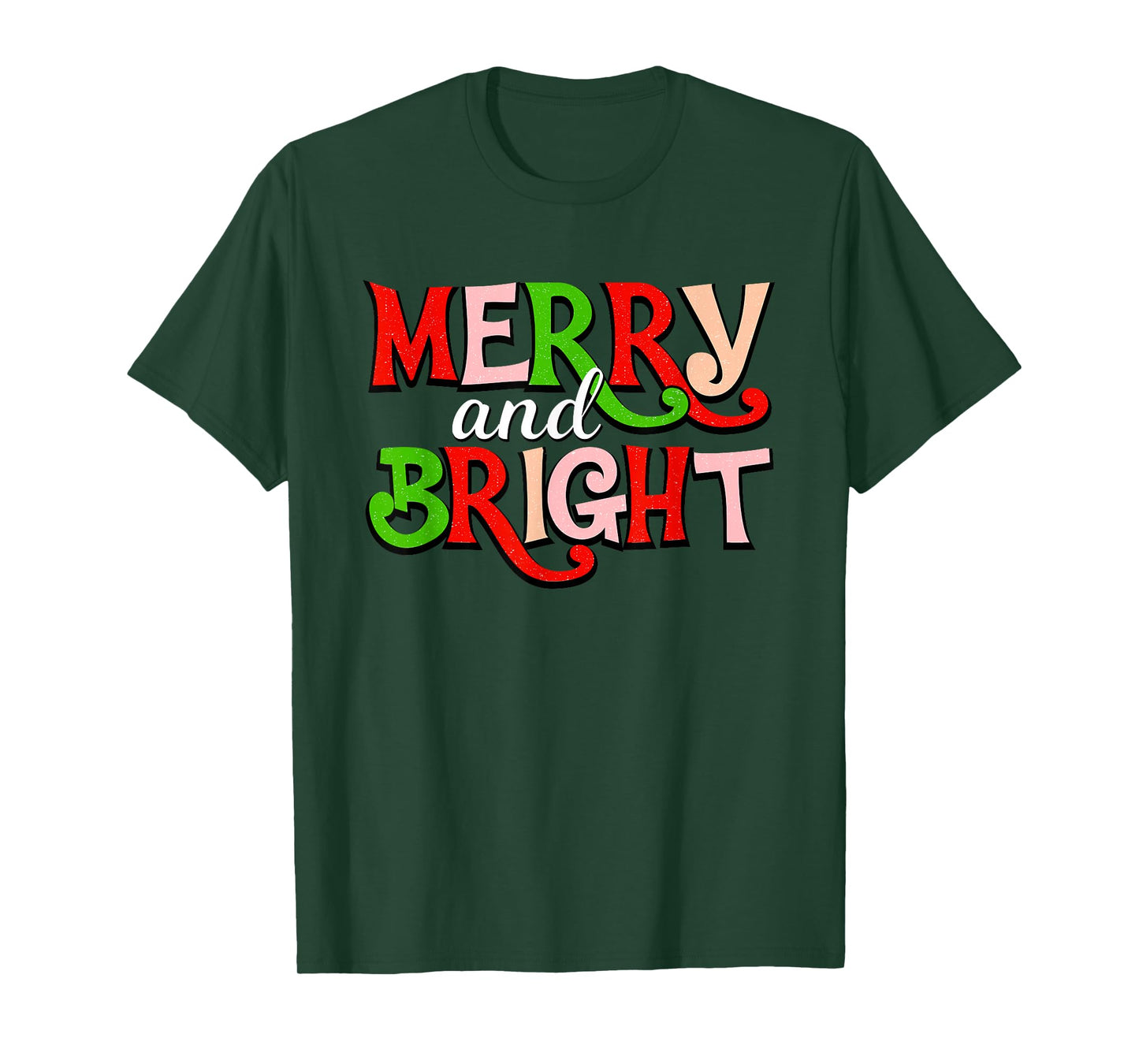 Merry and Bright Xmas Lights Christmas Pajamas T-Shirt