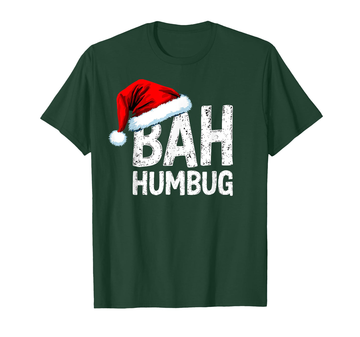 Vintage Bah Humbug Christmas Santa Funny Xmas Party Tee T-Shirt
