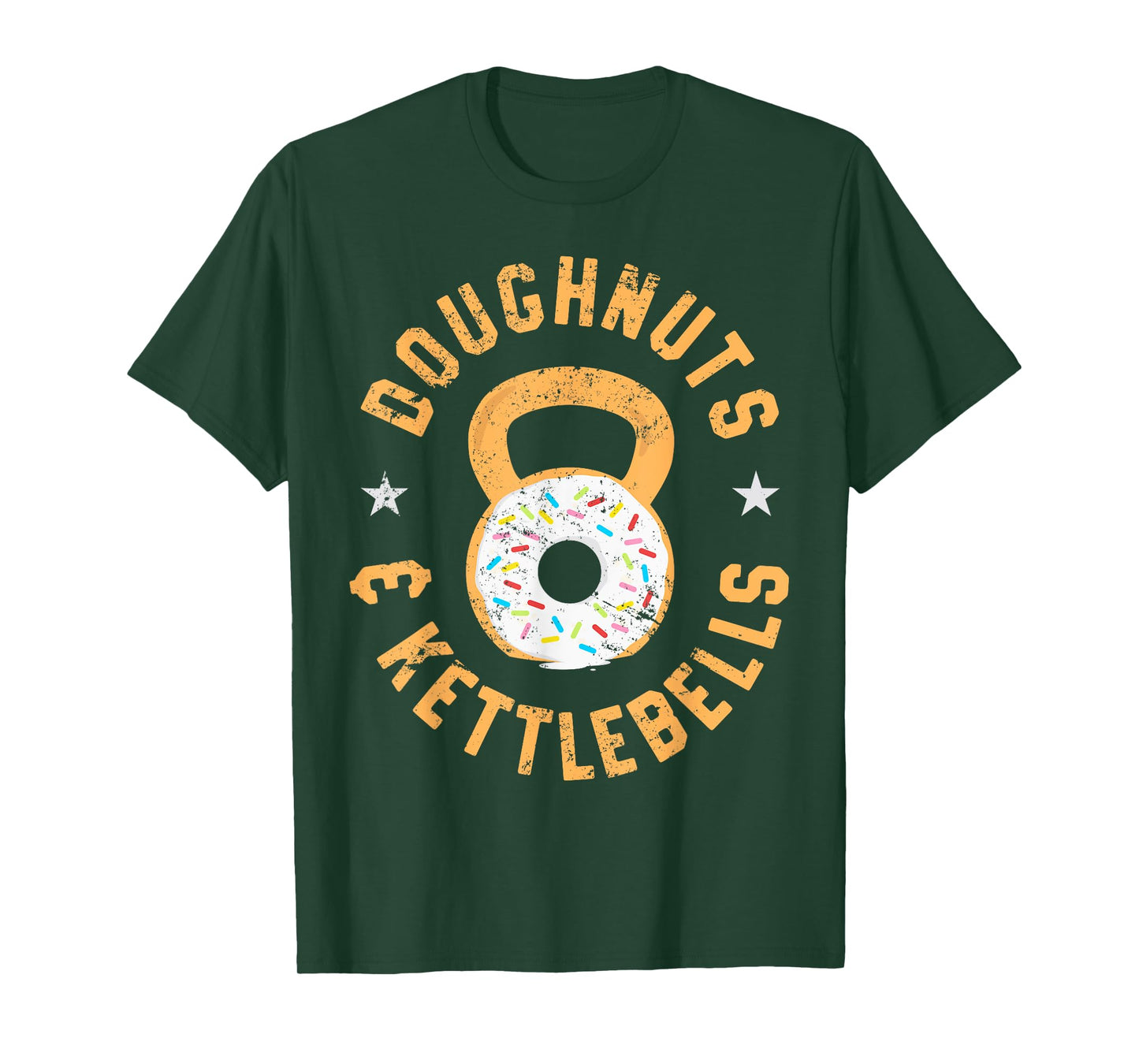 Funny Donut Kettlebell T-Shirt, Doughnuts and Kettlebells T-Shirt