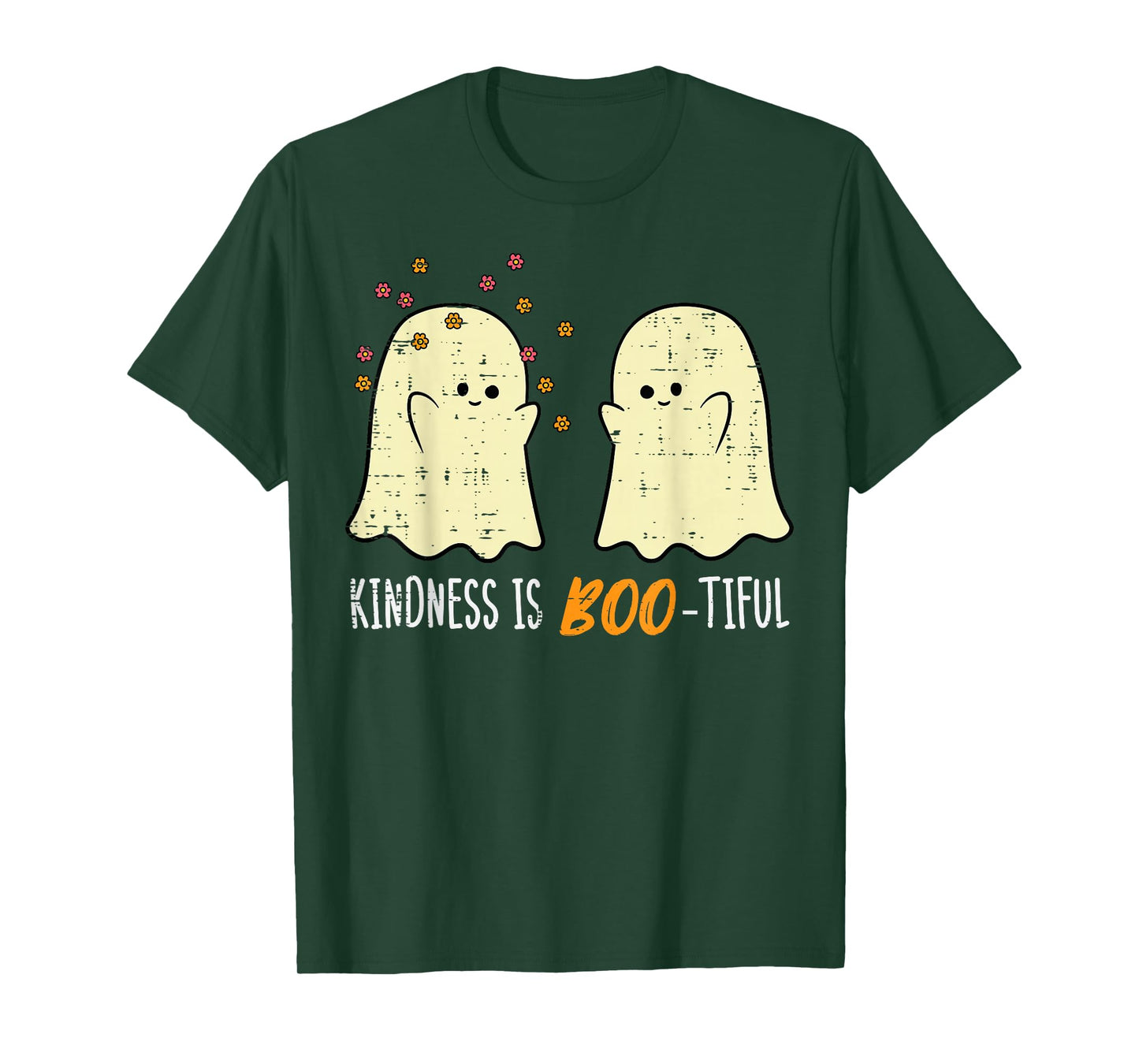 Halloween Ghosts Kindness Boo Tiful Costume Women Girls Kids T-Shirt