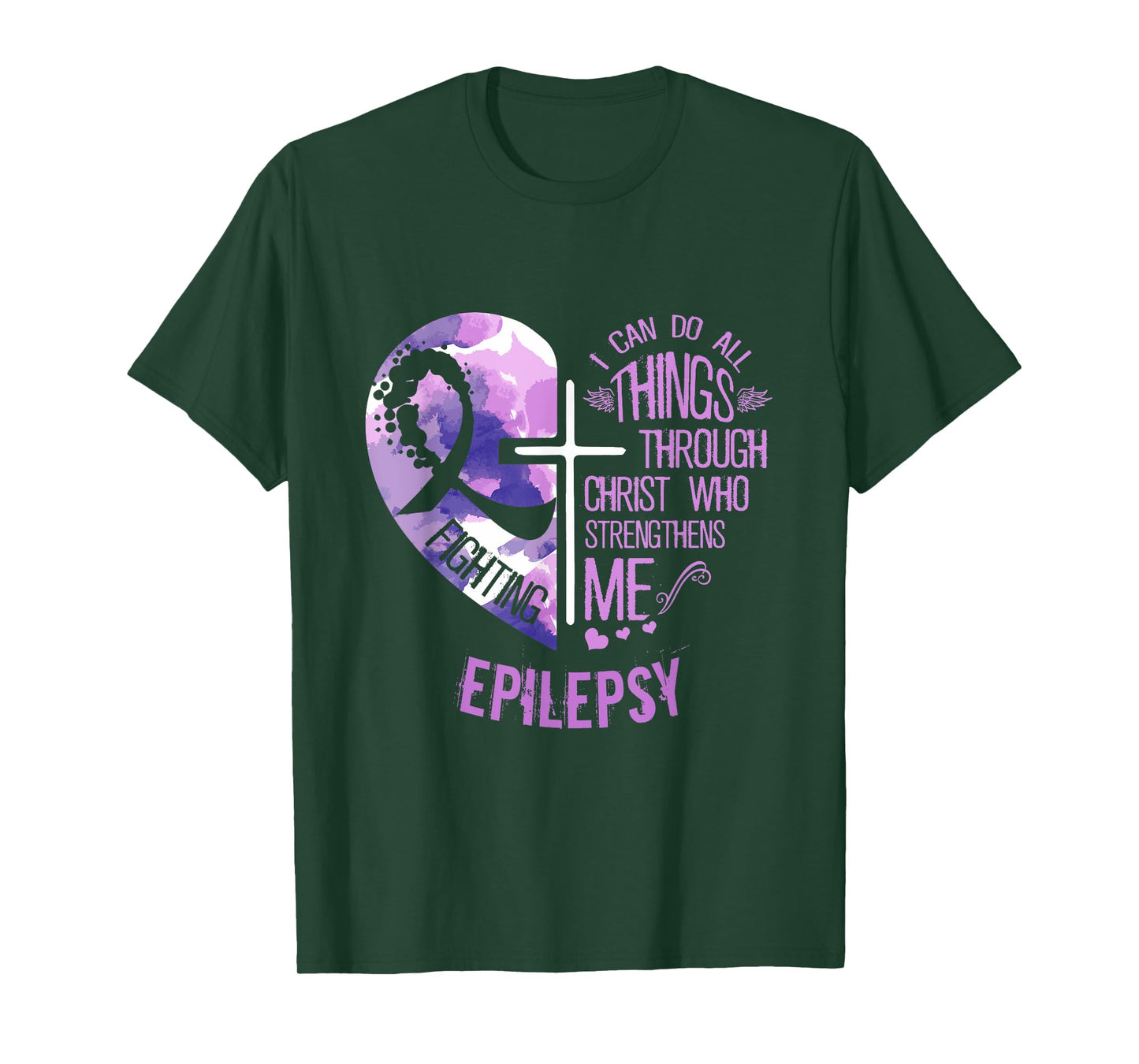 I Can Do All Things Through Christ - Epilepsy Awareness T-Shirt