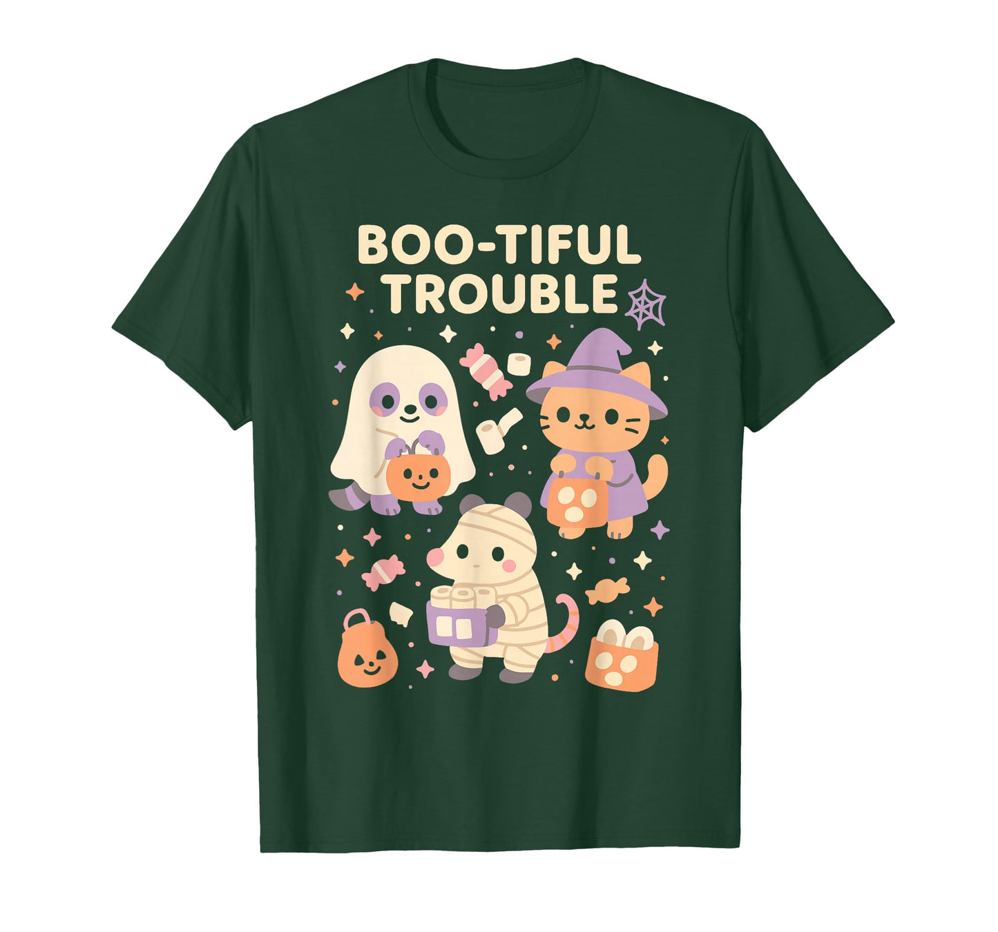 Boo-Tiful Trouble Halloween Costume Fun T-Shirt