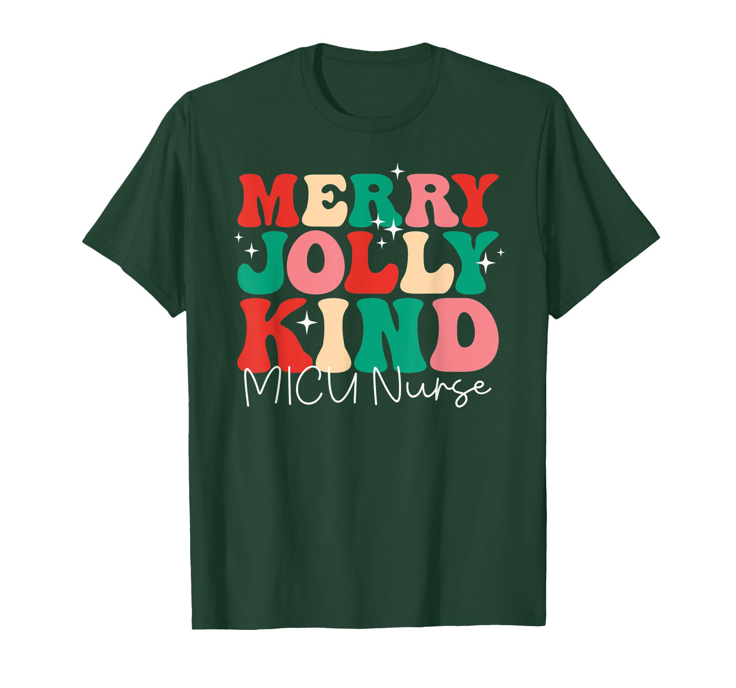 One Jolly Retro Christmas Matching MICU T-Shirt