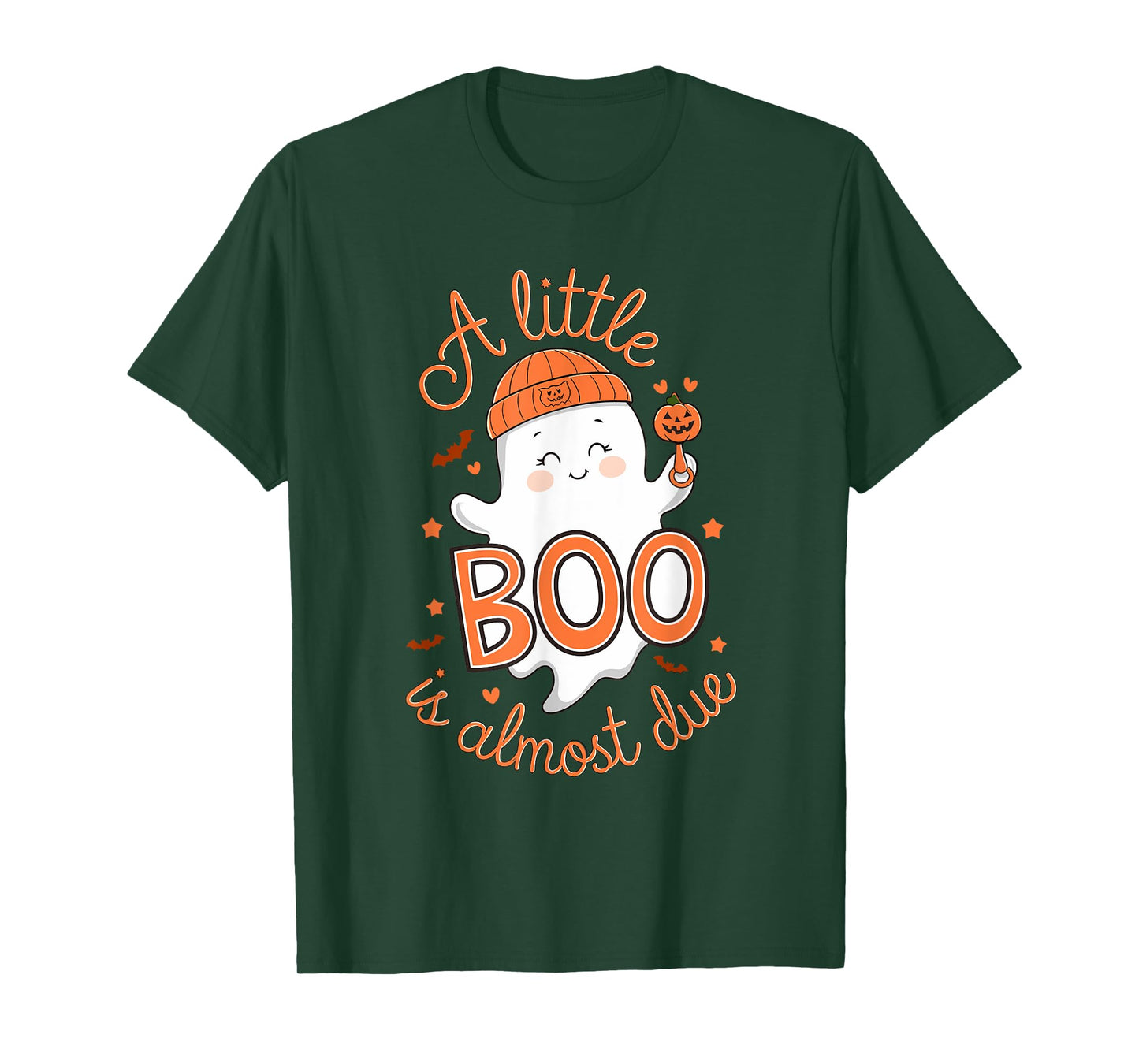 Little Boo Is Almost Due Cute Halloween Pregnancy Reveal T-Shirt