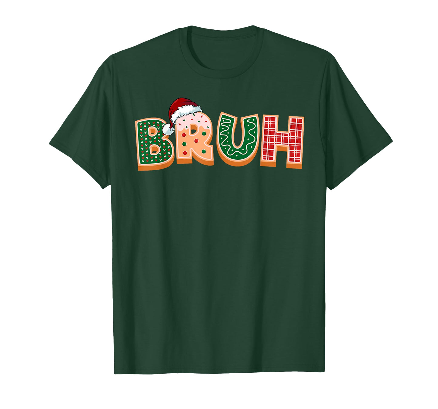 Funny Christmas Bruh Cookies Kids Boys Women Men T-Shirt