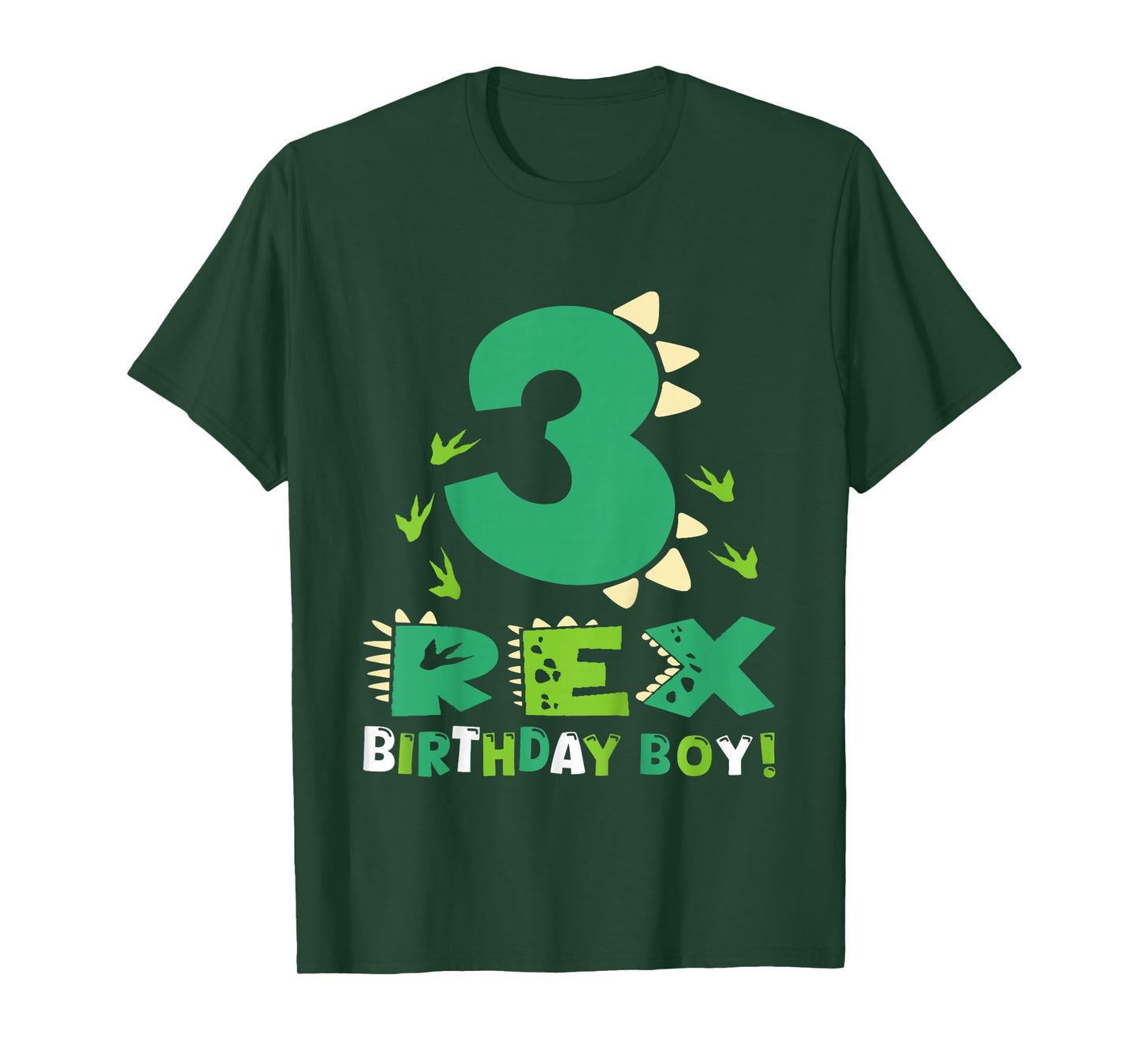 Kids Three Rex 3rd Birthday Third Dinosaur 3 Year Old Bday Boy T-Shirt