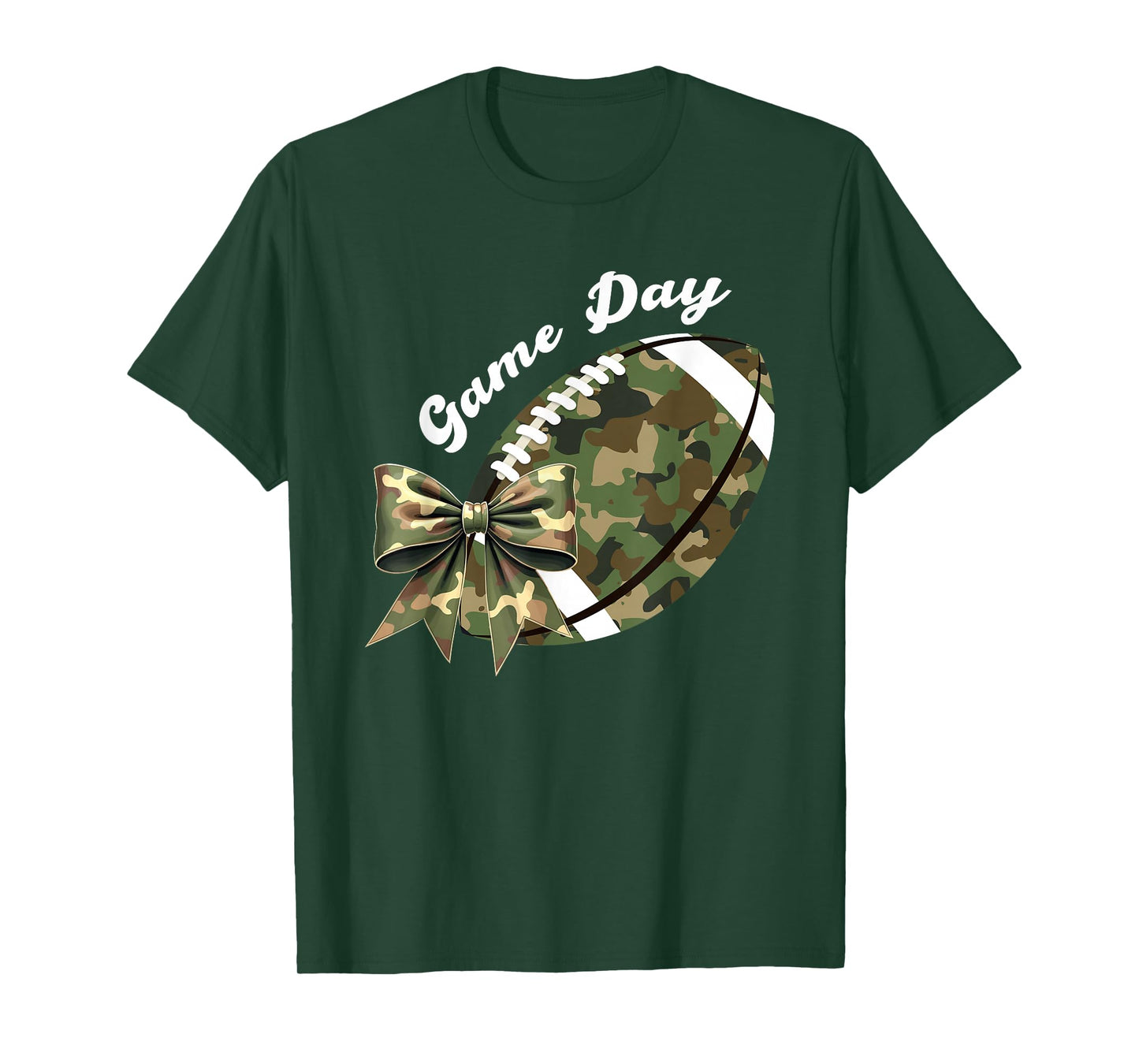 Camouflage Old Game Day Camo Football Seasons Women Girls T-Shirt