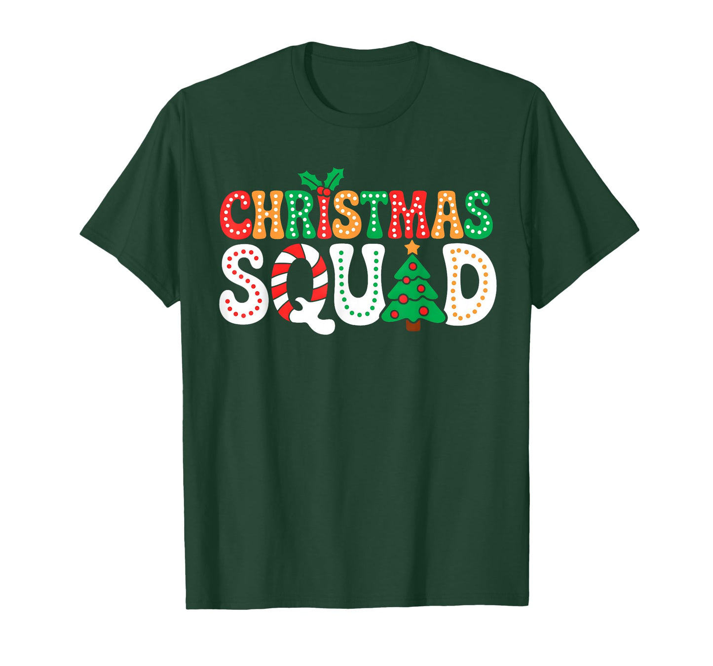 Groovy Christmas Squad Funny Xmas Tree Family Matching Pjs T-Shirt