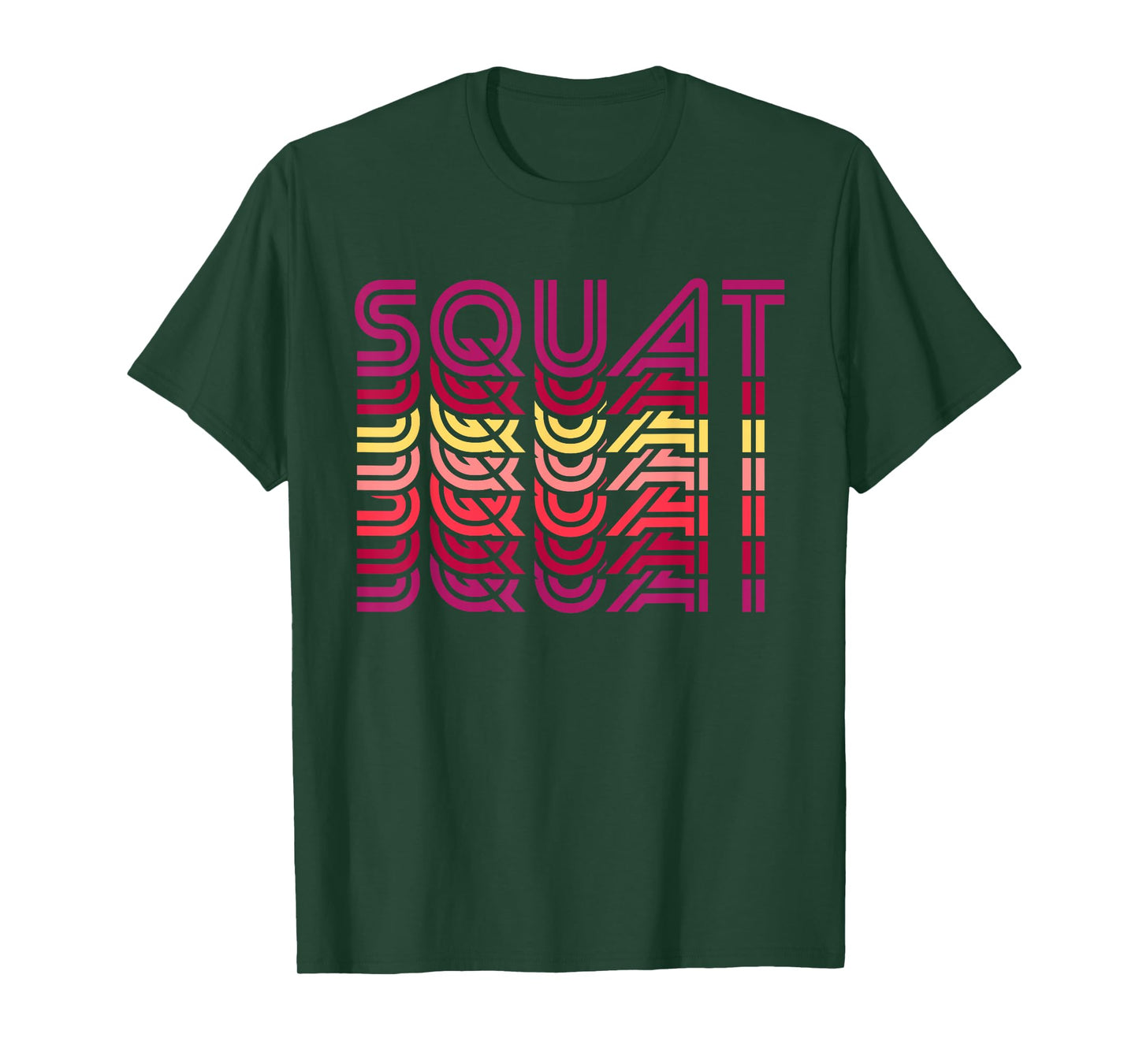 Squat Retro Vintage Funny Fitness Workout Gym Exercise T-Shirt