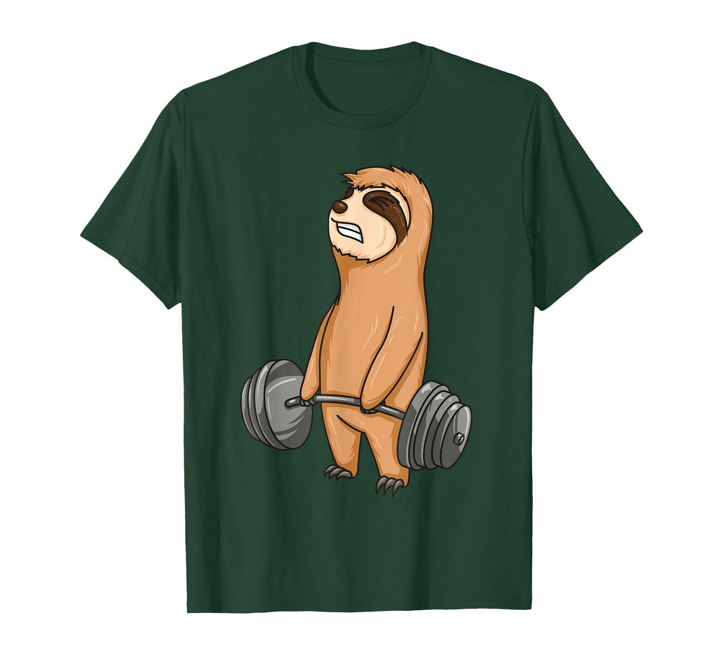 Baby Sloth Weight Lifting Fitness Motivation Workout T-Shirt
