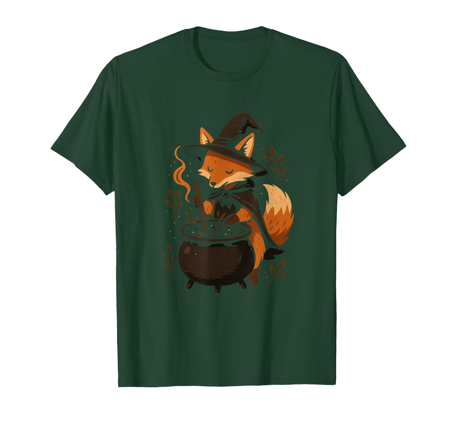 Witch Fox Stirring Cauldron T-Shirt