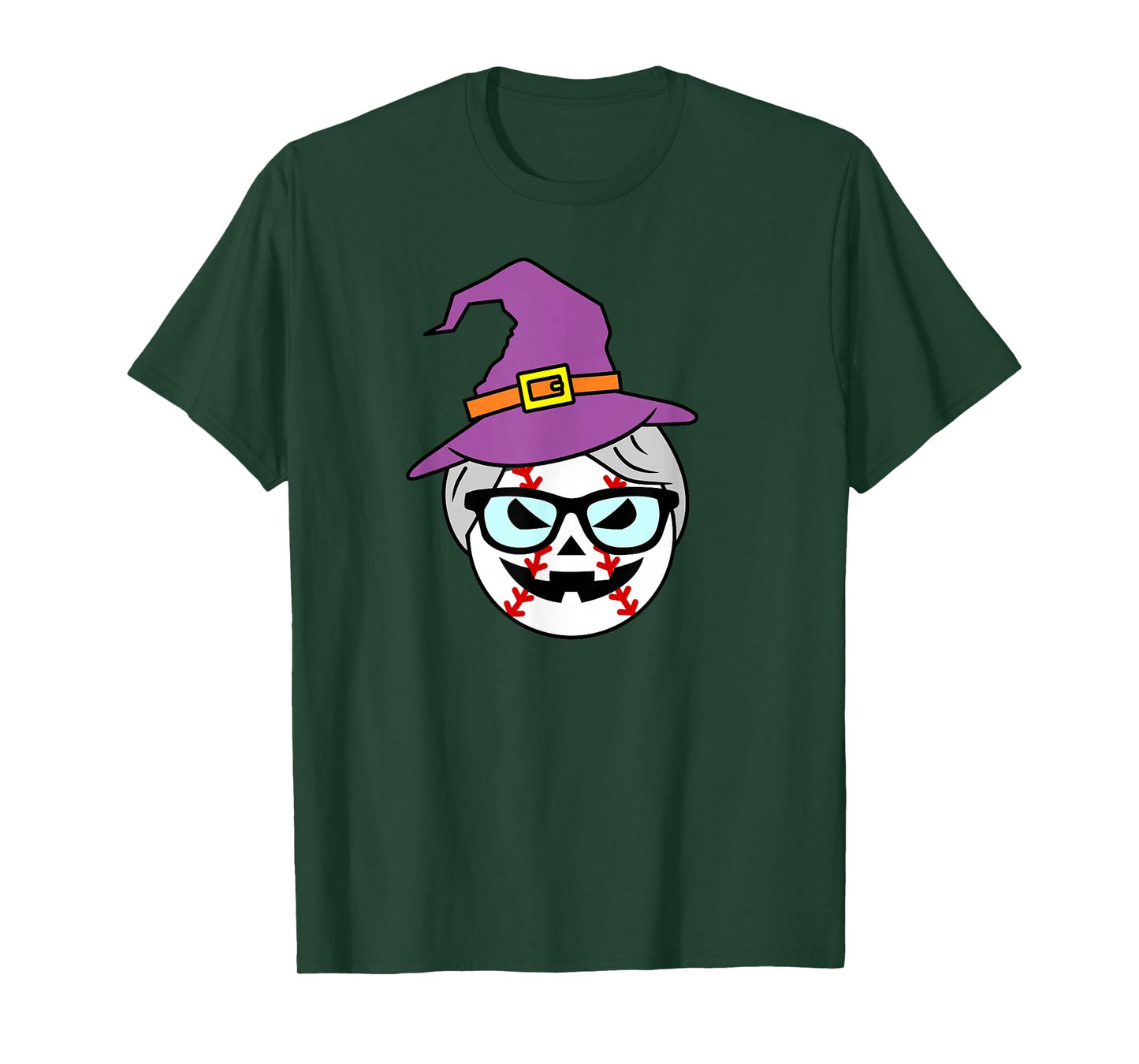 Halloween Ballsnatcher Baseball Witch Hat Funny T-Shirt