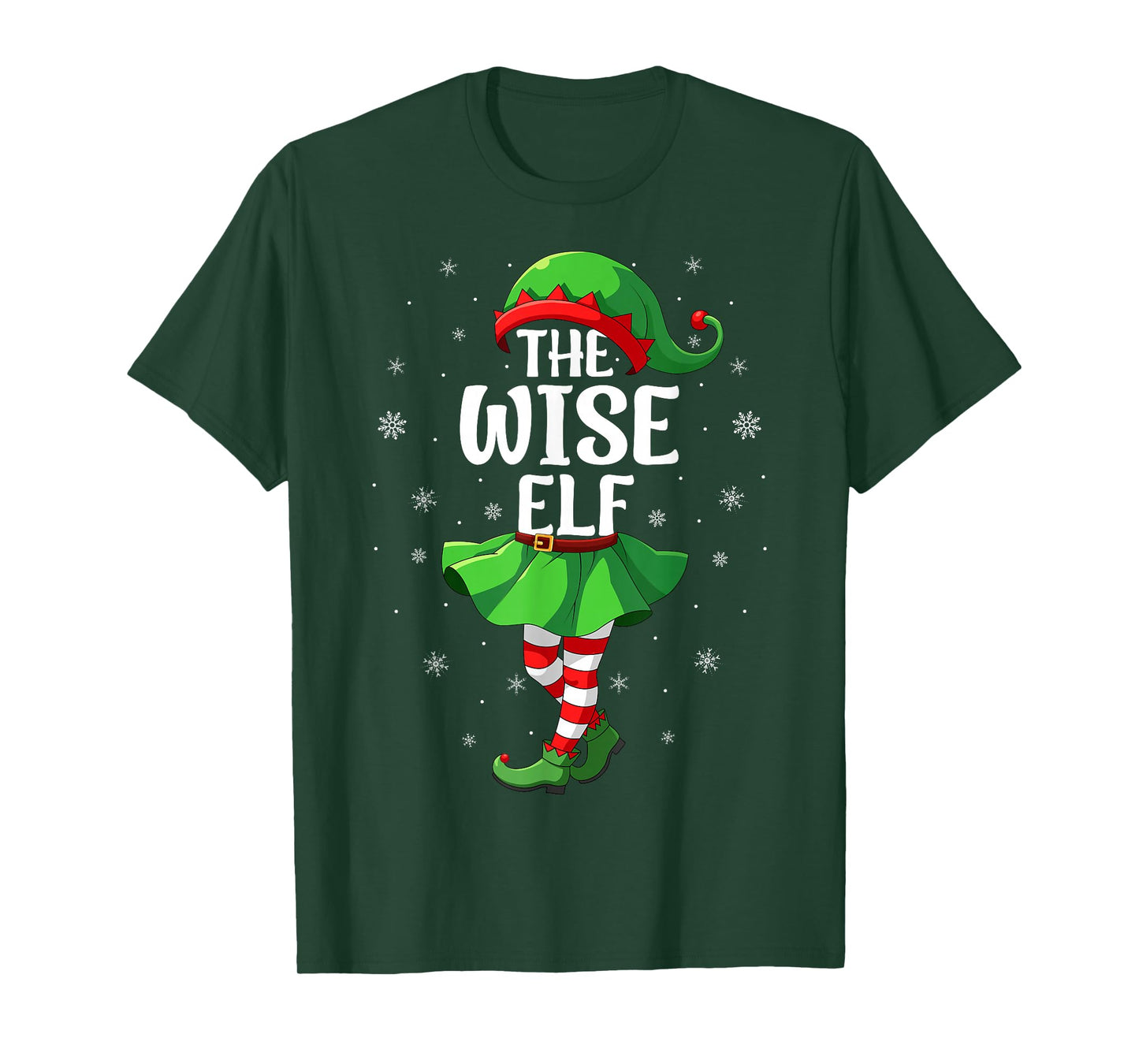 Wise Elf Christmas Girls Women Elf Squad Xmas Family T-Shirt