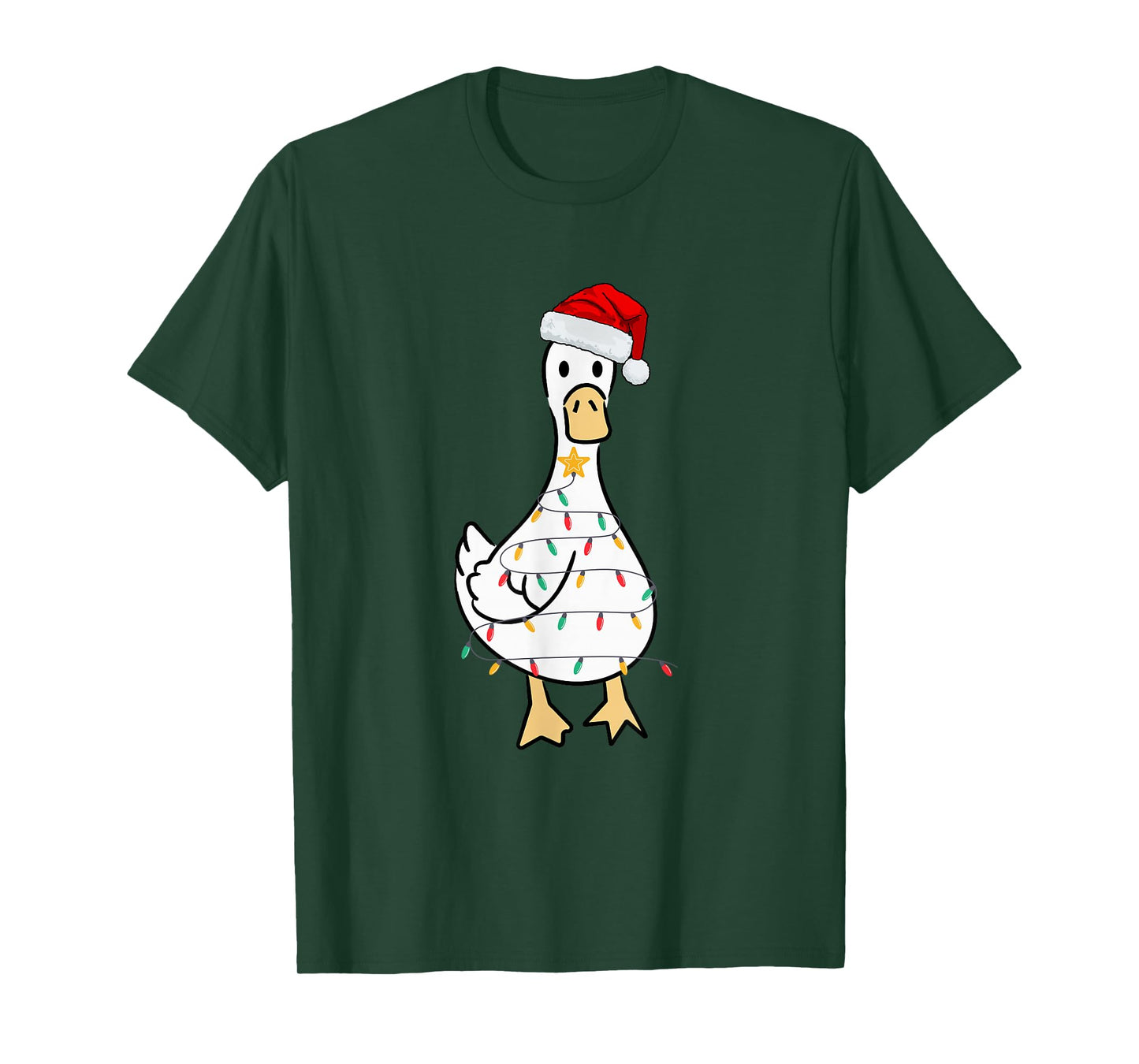 Silly Christmas Goose Lighted Up T-Shirt
