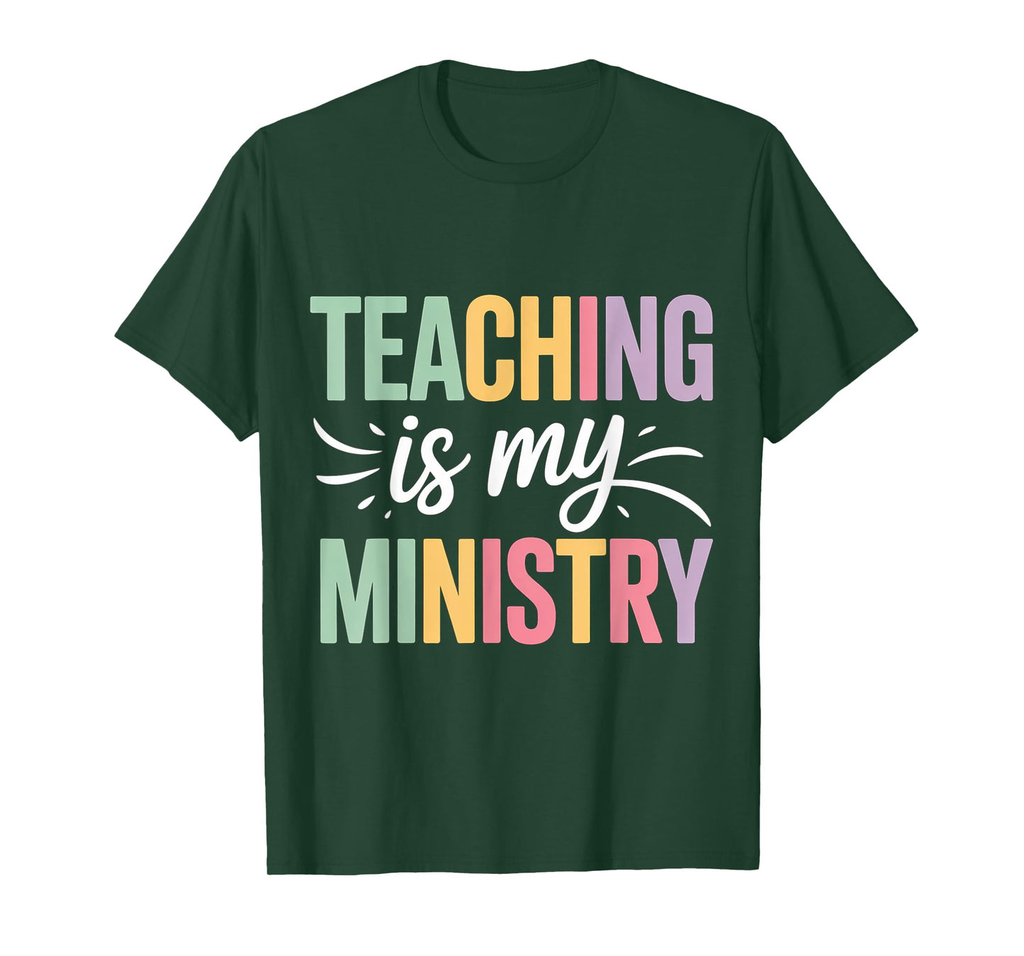 Teaching is My Ministry Flower Jesus Christian Teacher T-Shirt