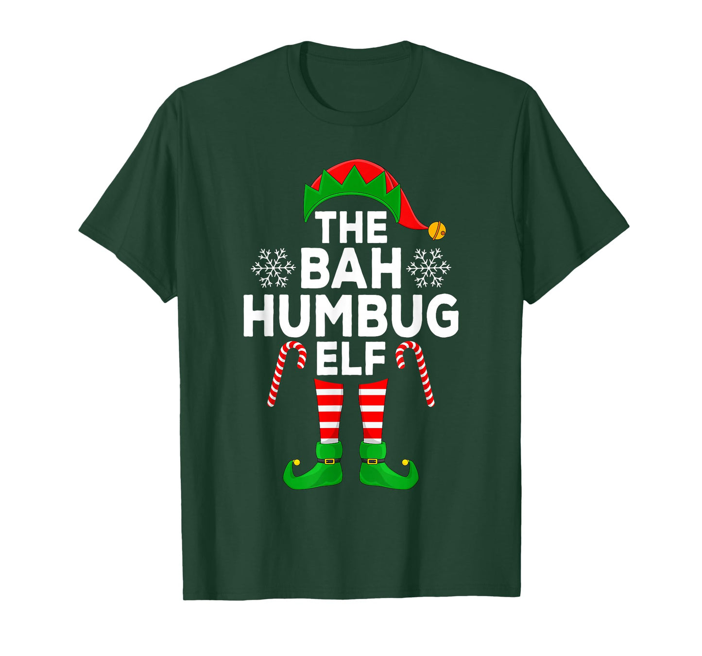 The Bah Humbug Elf Xmas Matching Family Christmas Elf T-Shirt