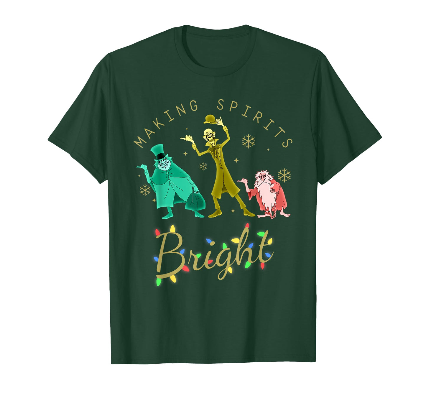 Making Spirits Bright Christmas Retro Groovy Christmas Ghost T-Shirt