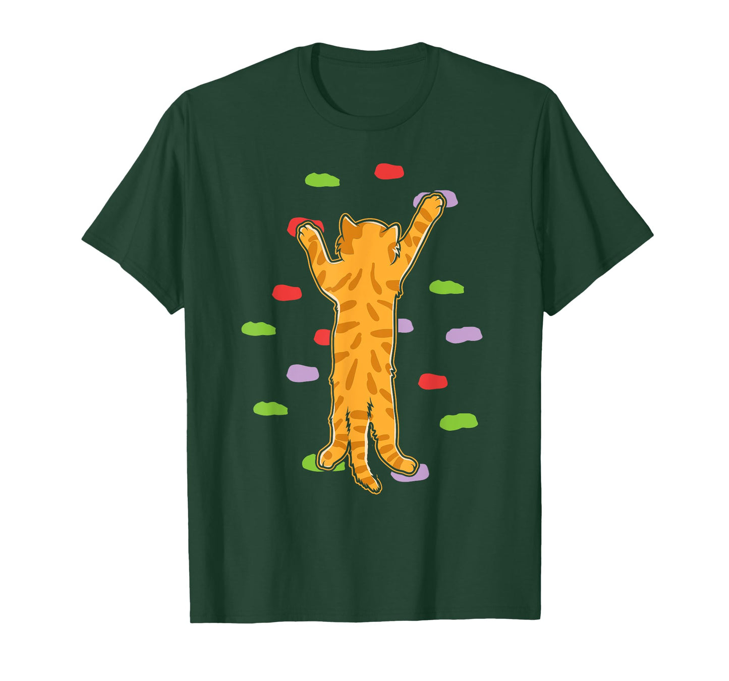 Funny Cute Bouldering Rock Climbing Cat T-Shirt