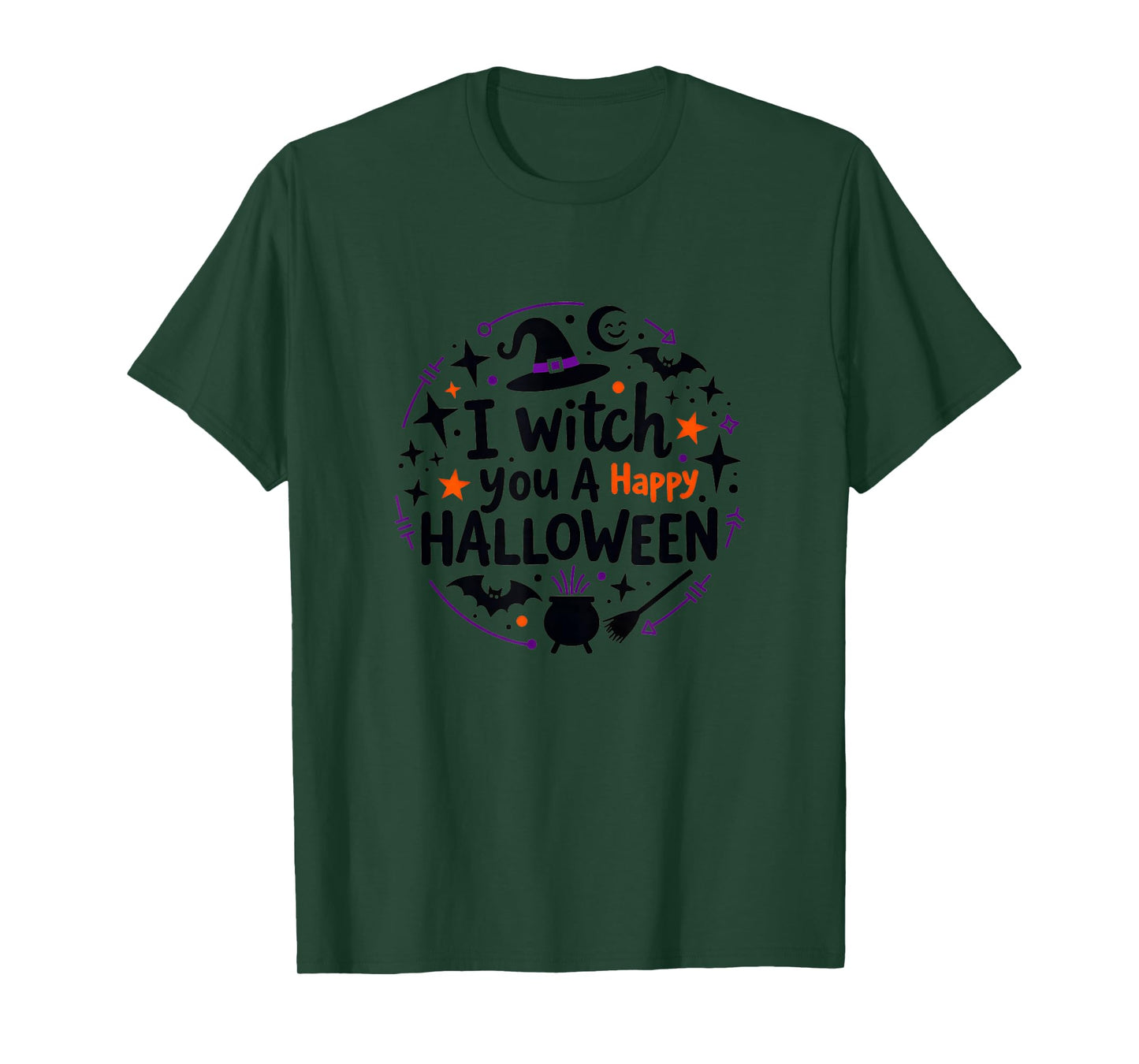 Halloween Humorous I Witch You A Happy Halloween T-Shirt