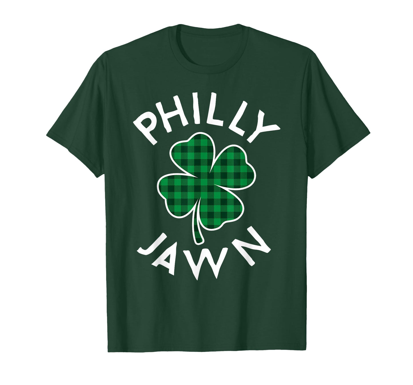 Philly Jawn Philadelphia Plaid Lucky Clover St Patrick's Day T-Shirt