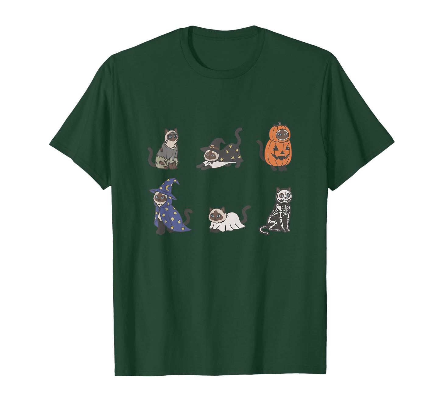 Witch Ragdoll Cat Halloween Ghost Pumpkin Ragdoll Cat Mom T-Shirt