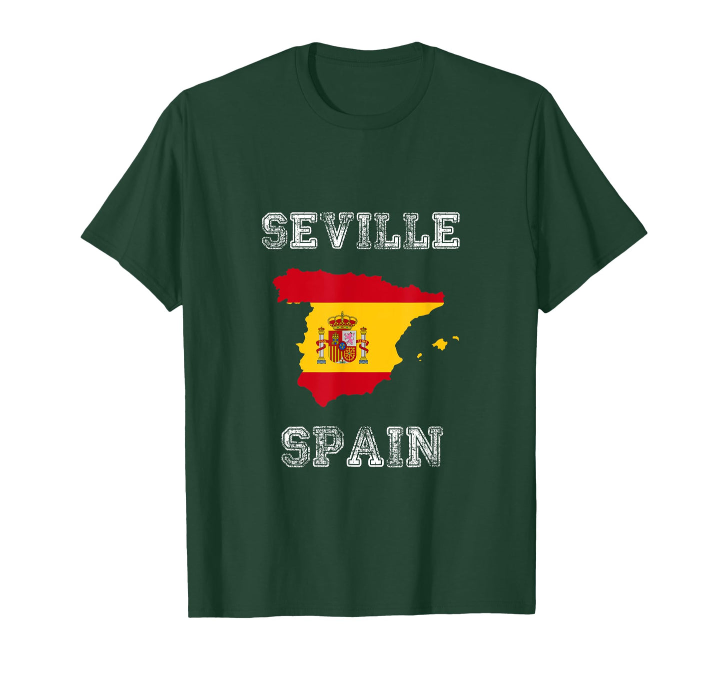 Retro Seville Spain Distressed Spain Flag T-Shirt