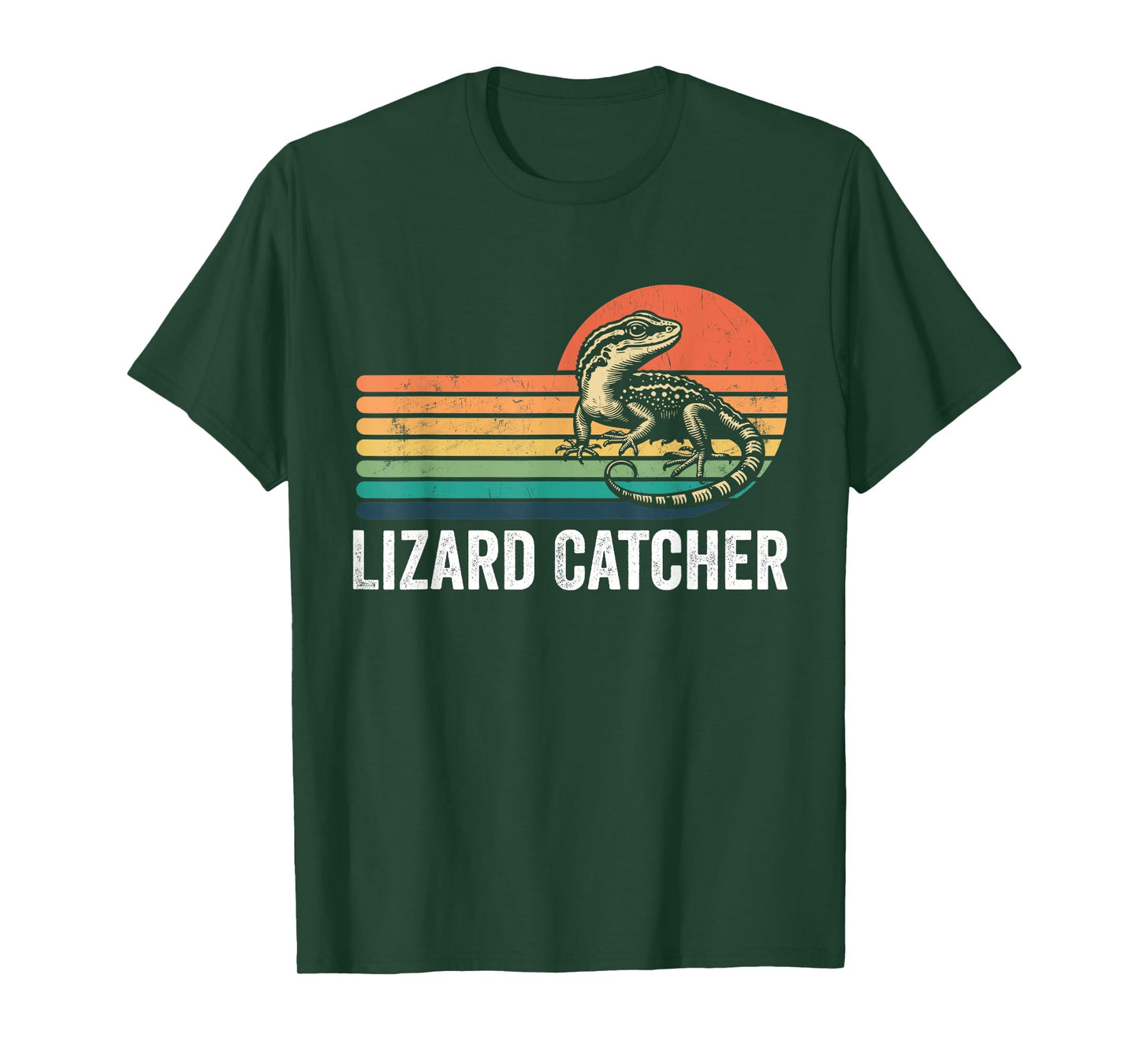Professional Lizard Catcher Funny Retro Gecko Lizard Hunter T-Shirt