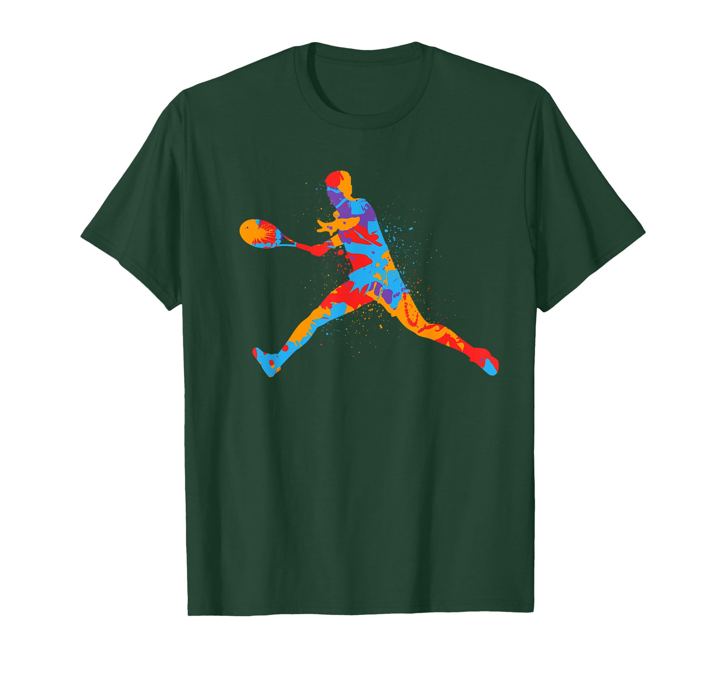 Colorful Tennis Player Men Kids Boys Tennis T-Shirt