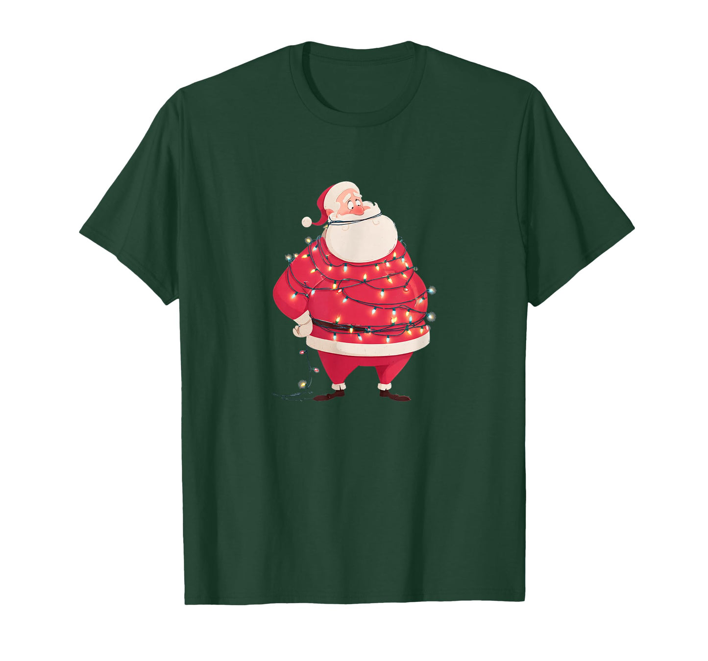 Pretty Festive Lights Costume with Santa Claus T-Shirt