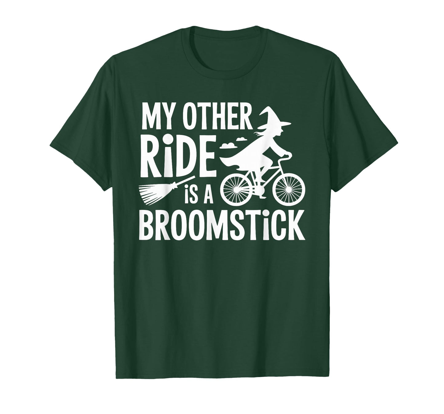 My Other Ride is A Broomstick Witch Bike Bicycle Halloween T-Shirt