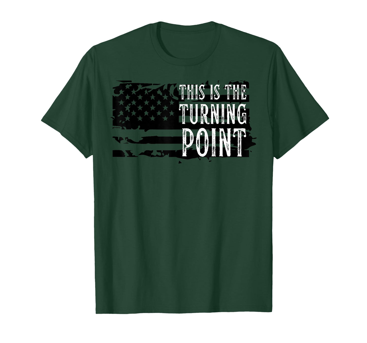 Men Vintage This is The Turning Point Tee USA Flag for Men T-Shirt