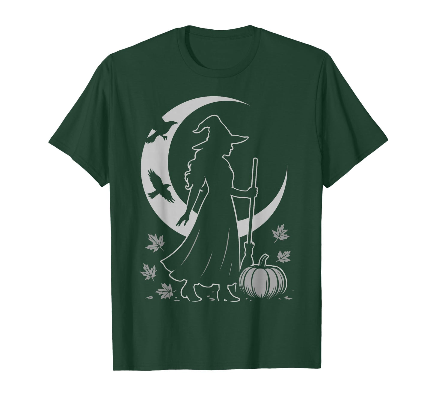 Autumn Witch Mabon Vibes Fall Equinox Pagan Pumpkin Design T-Shirt