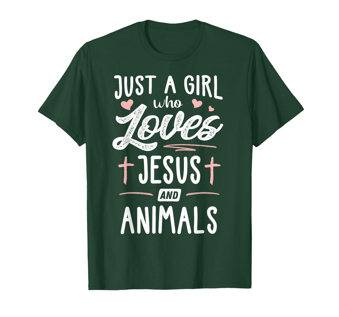 Just A Girl Who Loves Jesus And Animals Gift Women T-Shirt