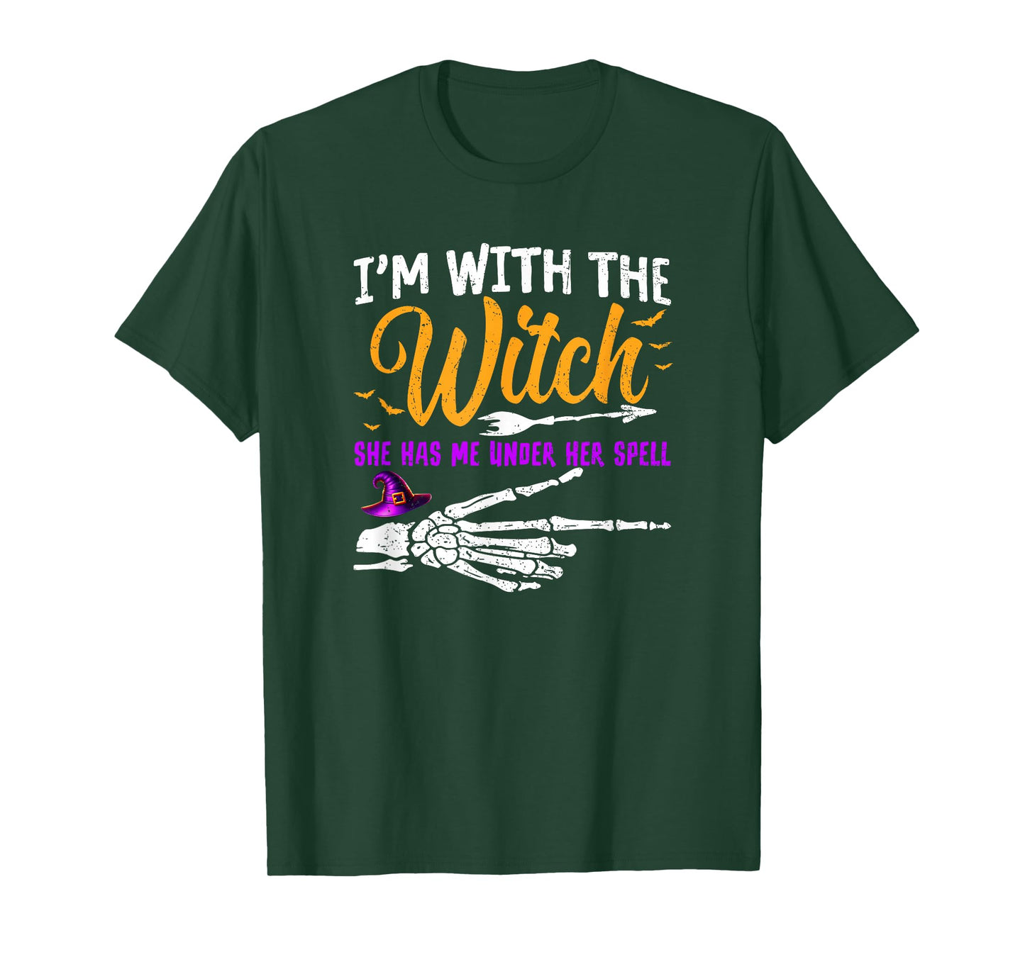 I'm with The Witch Funny Halloween Couple Costume Party T-Shirt