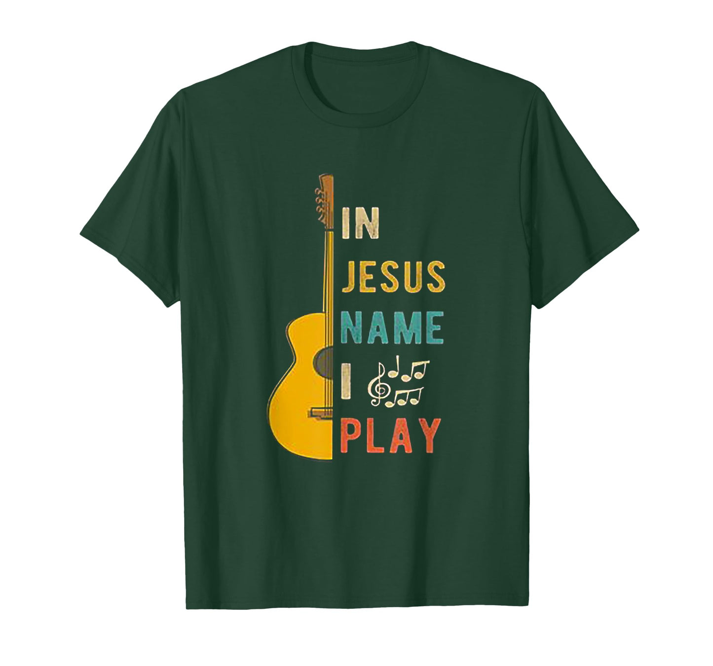 In Jesus Name I Play Guitar T-shirt Guitar Lover Gift Tee T-Shirt