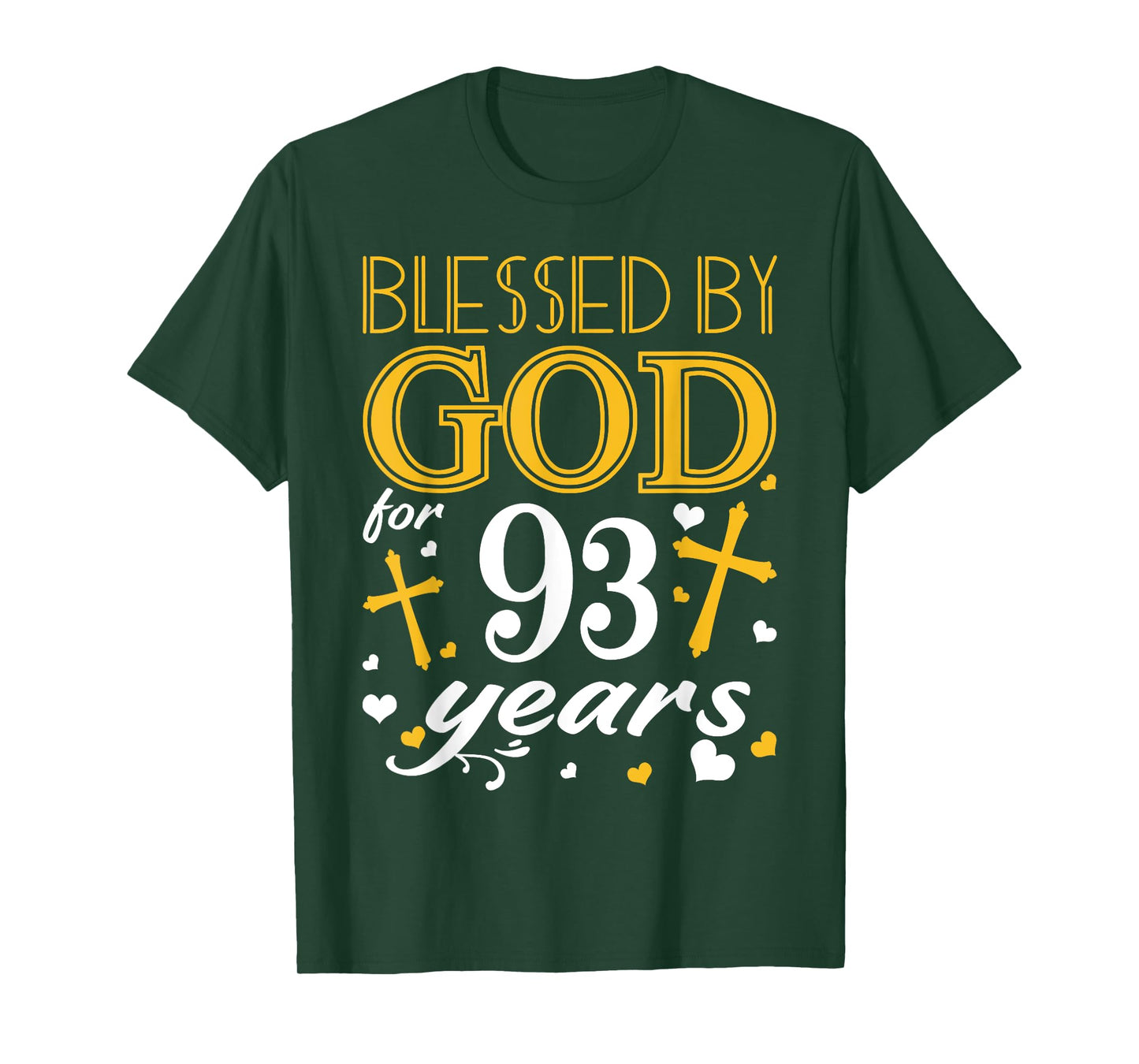 Vintage Blessed By God For 93 Years Happy 93rd Birthday T-Shirt